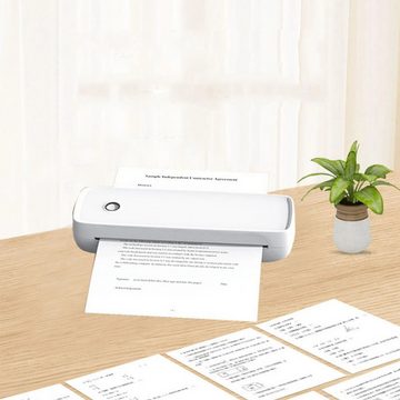 HIYORI Mobiler Mini Bluetooth-Thermodrucker mobiler Drucker, (Schnelles, Tintenloses & Vielseitiges Drucken für Unterwegs)