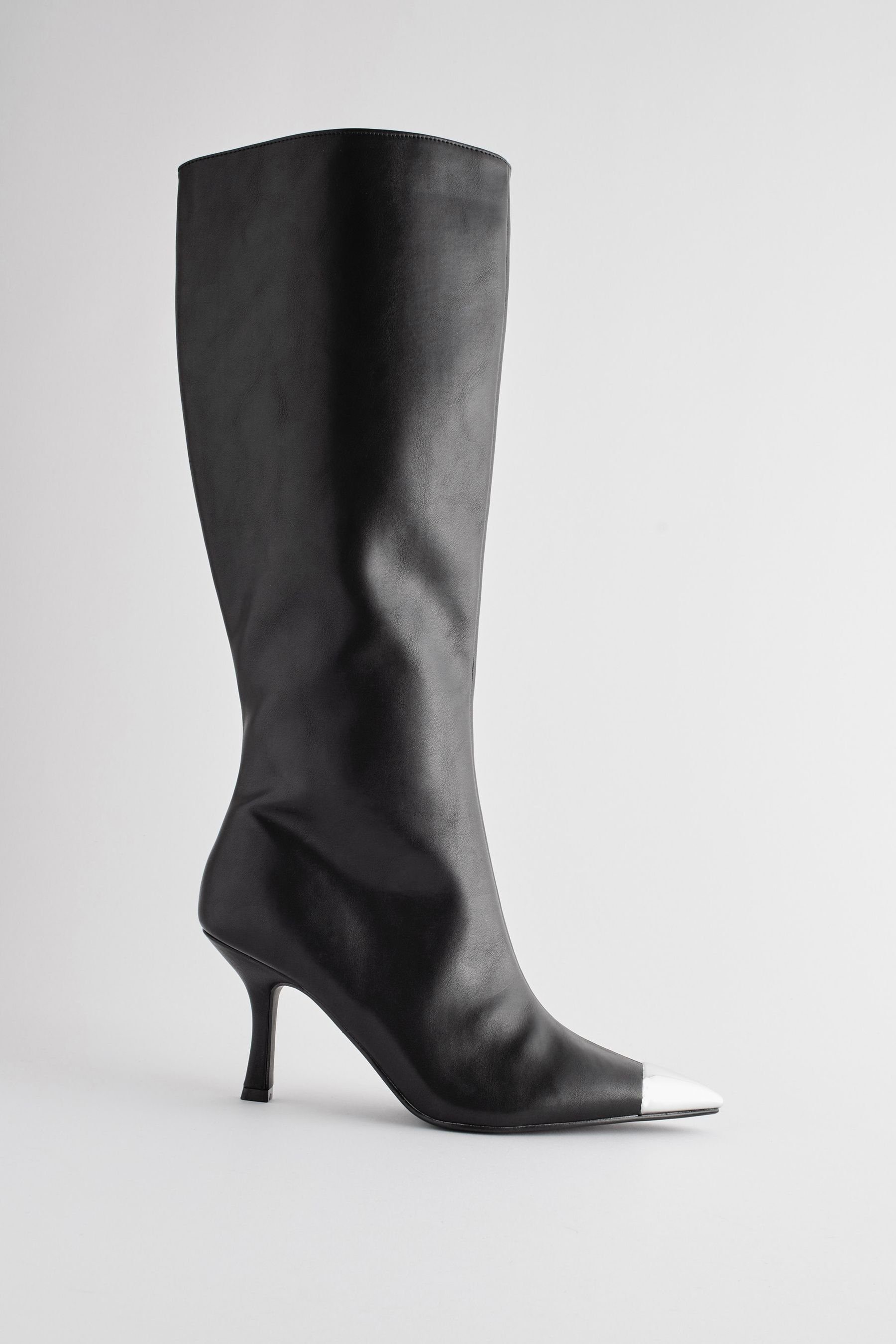Next Forever Comfort® Kniehohe Absatzstiefel Zehenkappe günstig online kaufen