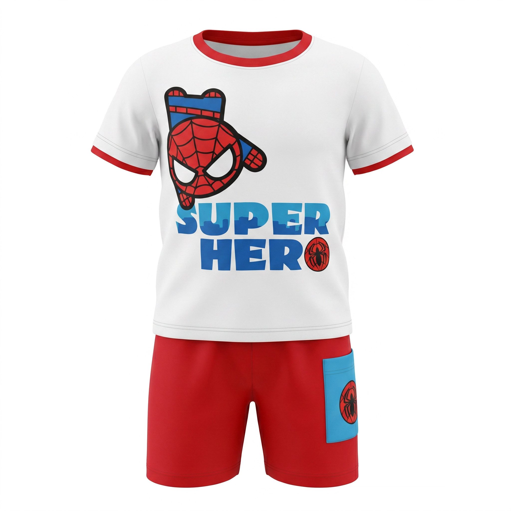 MARVEL Print-Shirt Marvel Spiderman Baby Kurzarm Shirt und Shorts Gr. 68 oder 80