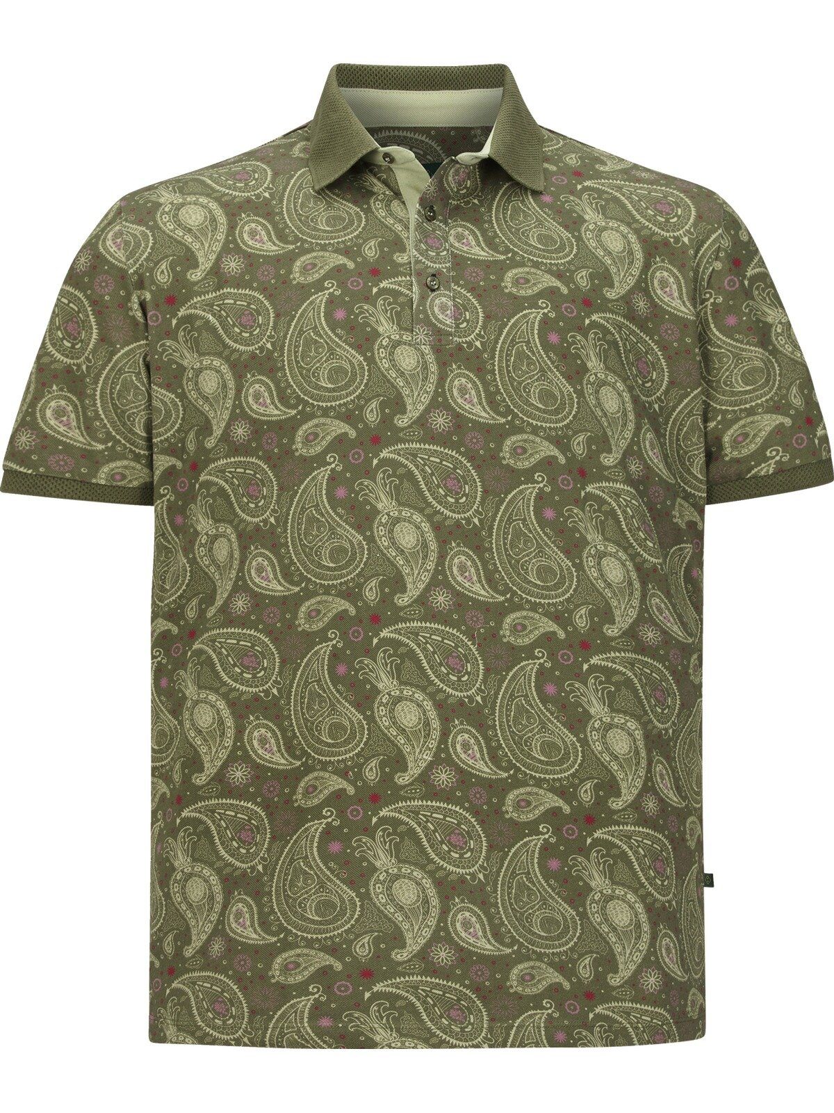 SUITBERT Paisley Muster, khaki EARL Colby Charles Fit Poloshirt Comfort
