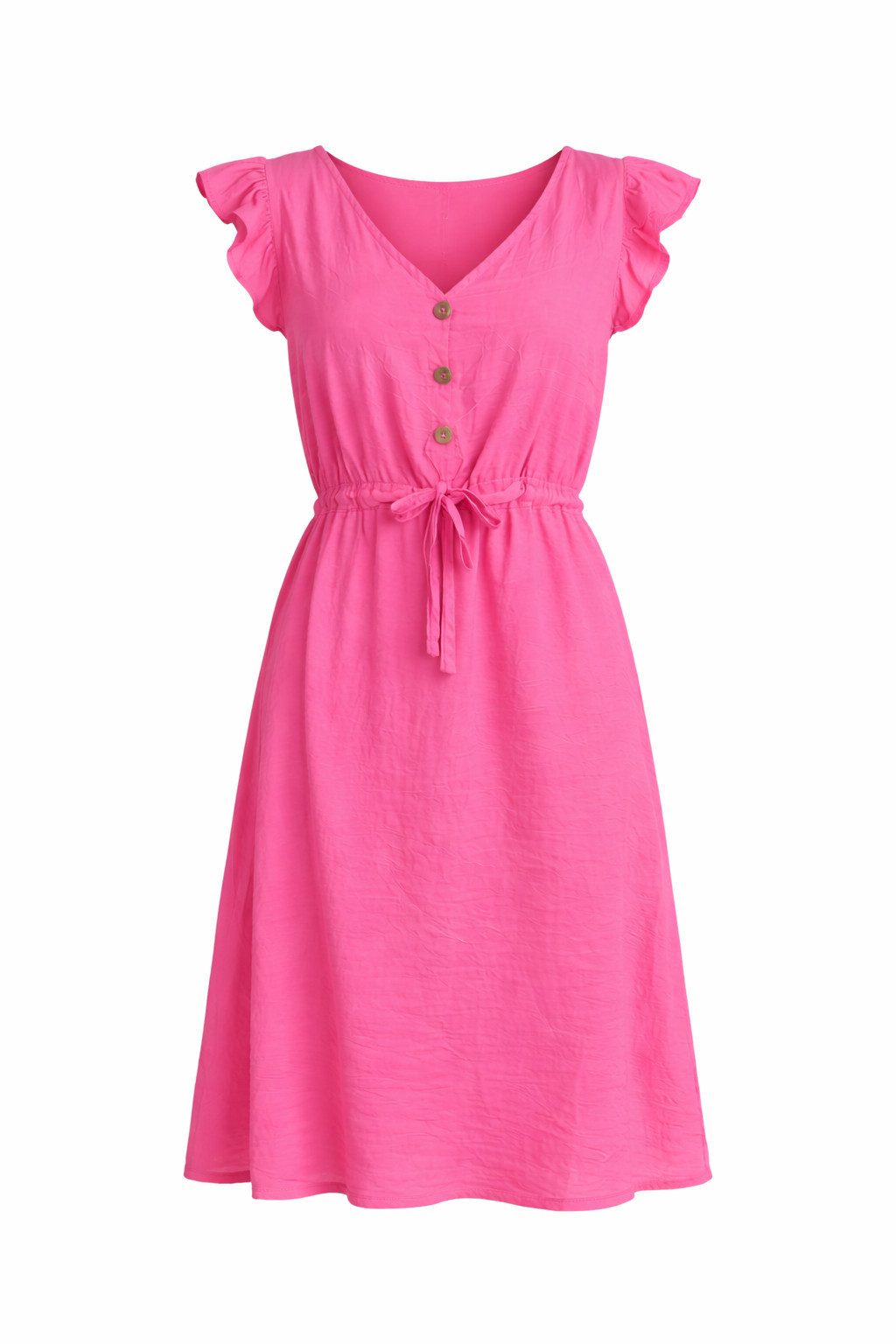 ITALY VIBES - Freizeitkleid - sommerliches Kleid Damen - Midikleid - mit Bindegürt ONE SIZE / passend für Größe XS - L