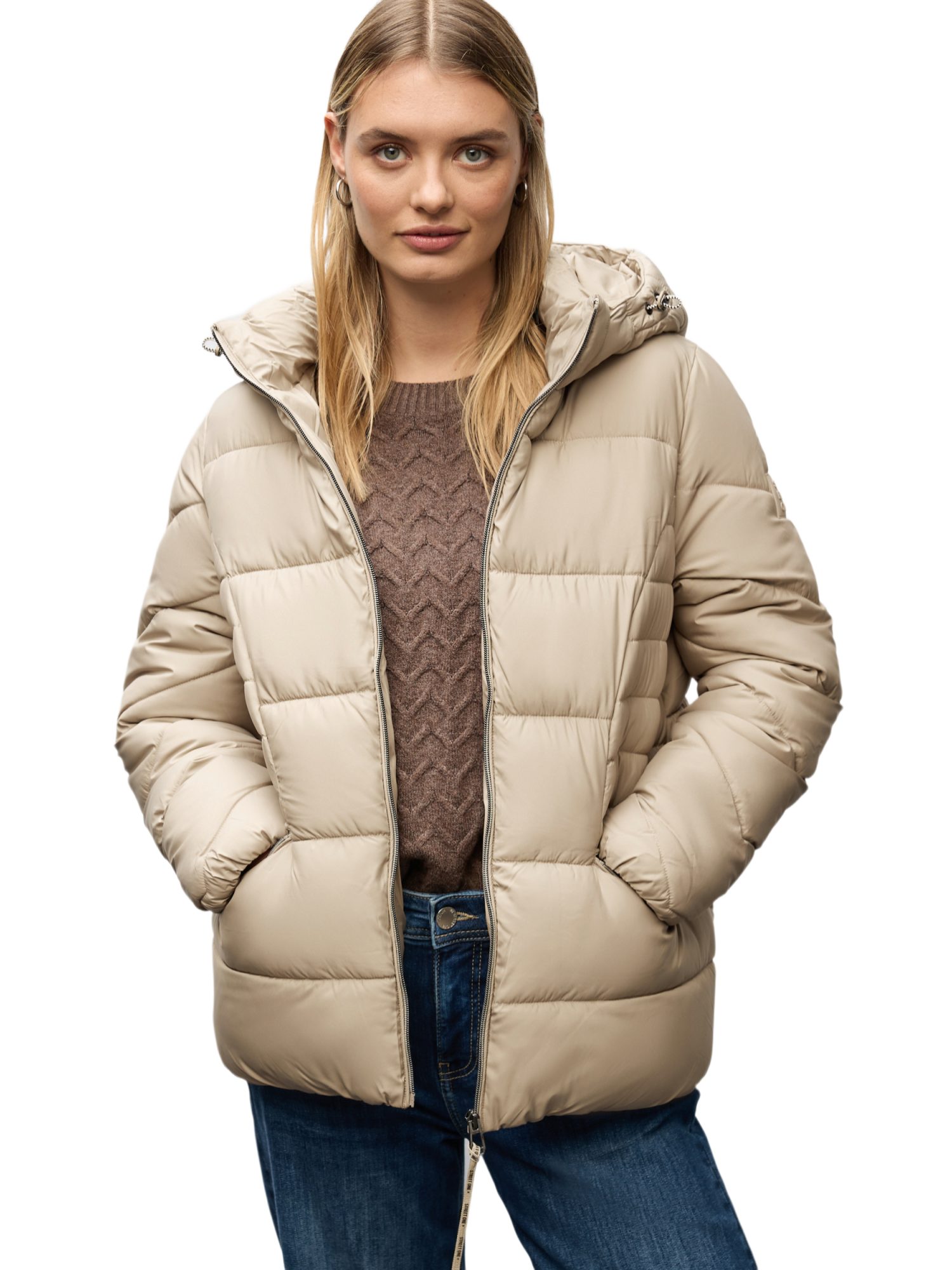 STREET ONE Outdoorjacke natur,Outdoor,Polyester,Unifarben,Stehkragen,Lang,Regular Fit – Bild 5 von 5