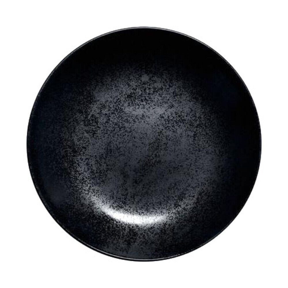Rak Teller Teller tief coup 26 cm Fusion Karbon schwarz, (1 St), Teller tief coup, Ø26cm, Porzellan, schwarz