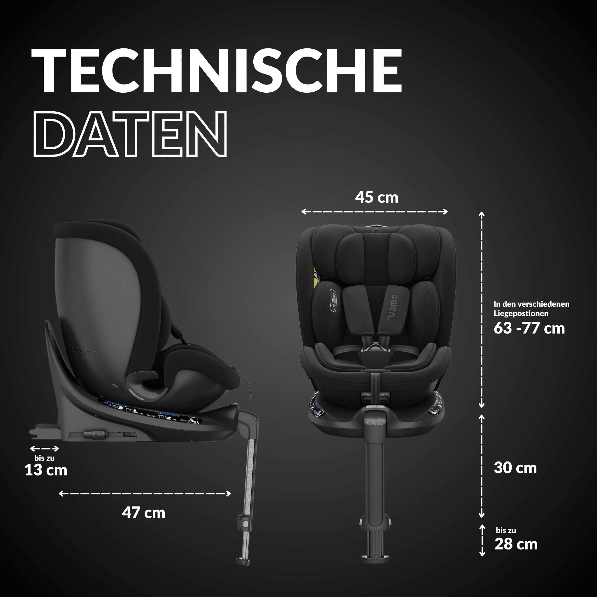 OWEN Autokindersitz OWEN® 3-in-1 Kindersitz mit ISOFIX 360º Comfy, bis: 12, Kombinations-Kindersitz (mitwachsend) – Bild 4 von 5