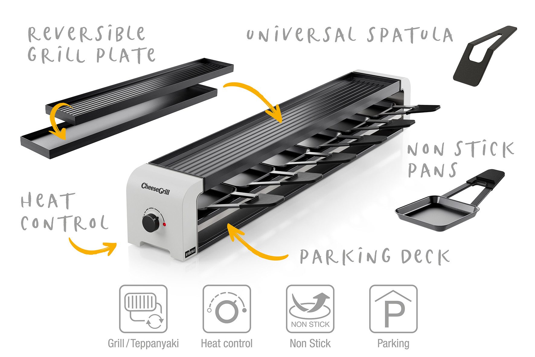 Stöckli Raclette Stöckli Raclette CheeseGrill 6 White