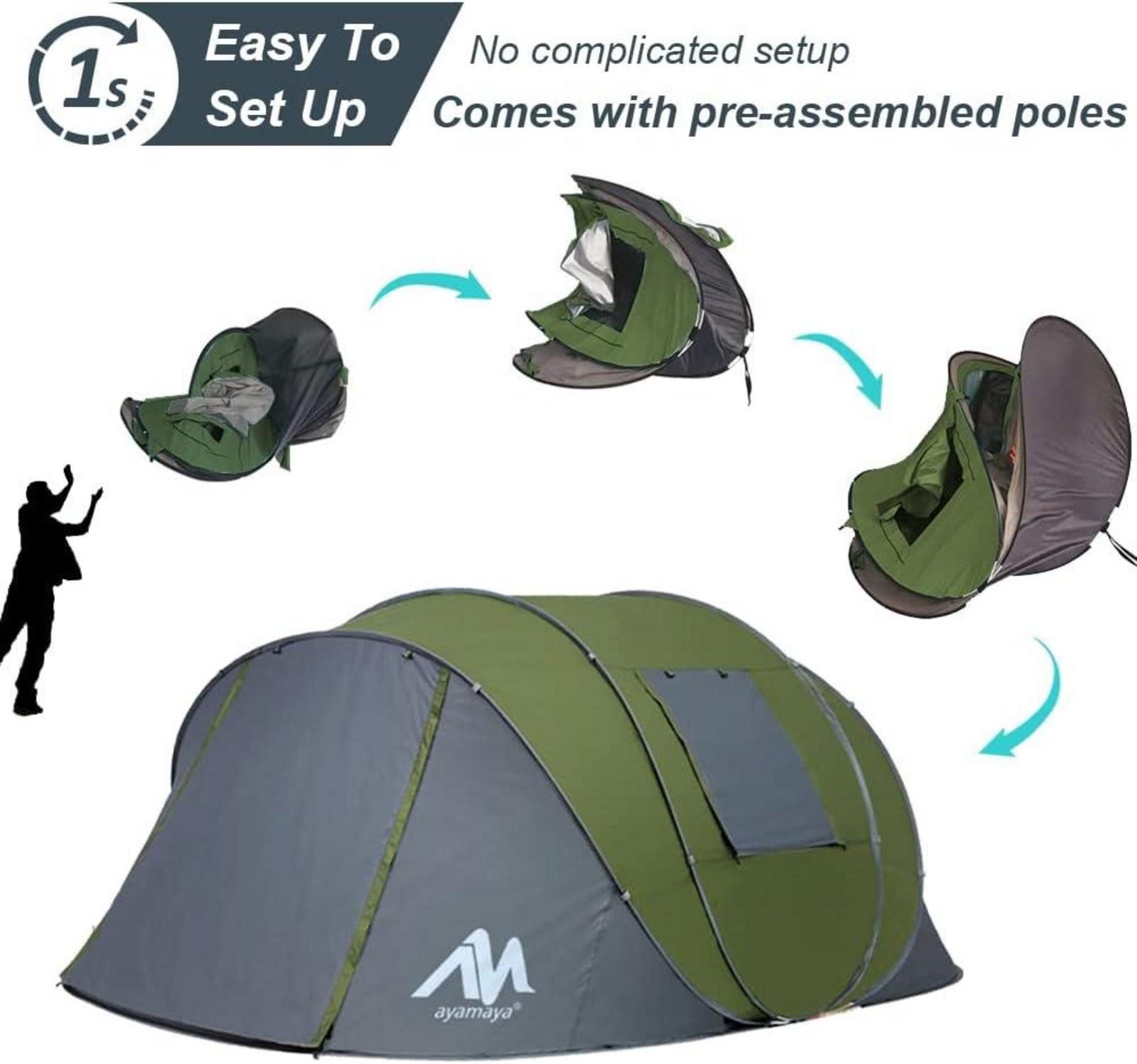 LuxusKollektion Campingstuhl Zelt 4-6 Personen Wasserdicht günstig online kaufen