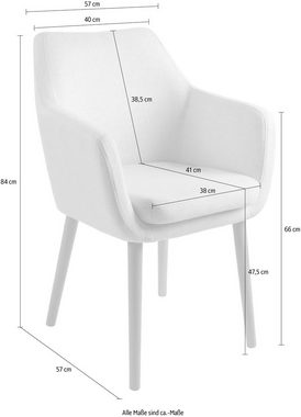 Home affaire Armlehnstuhl Toga (1 St), eleganter Esszimmerstuhl mit komfortablen Armlehnen