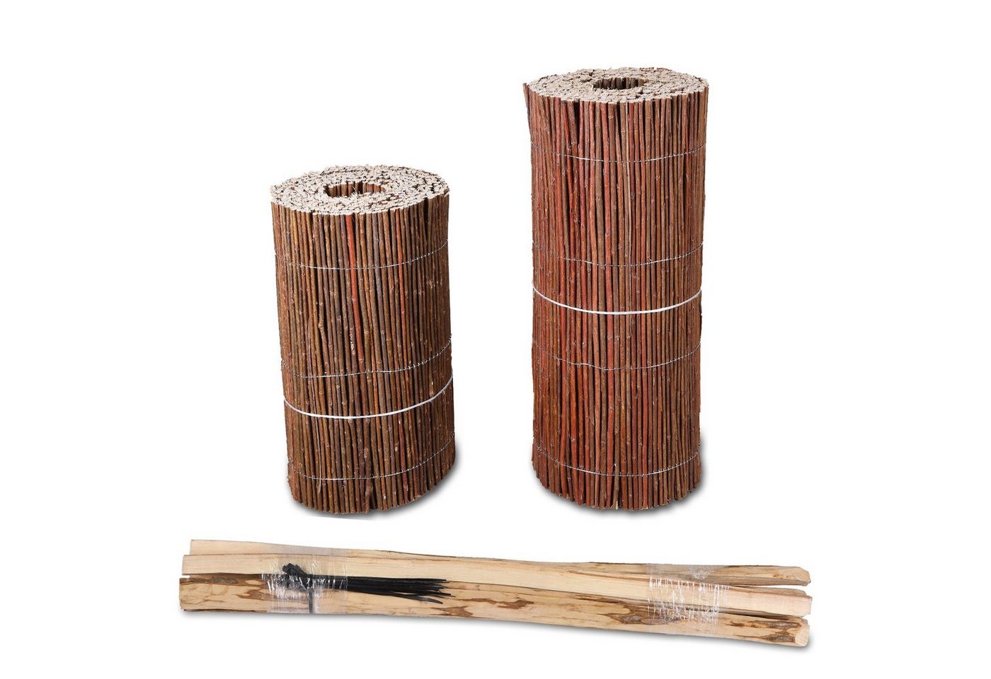 Thumbnail - Home4Living Beetumrandung Roll-Steckzaun 30cm Höhe Beeteinfassung Weide, LxH: 300x30 cm, Naturprodukt, witterungsbeständ...