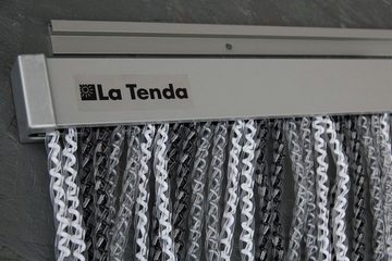 La Tenda Insektenschutz-Vorhang La Tenda AREZZO 1 Streifenvorhang grau, 90 x 210 cm, PVC - Länge und Breite individuell kürzbar