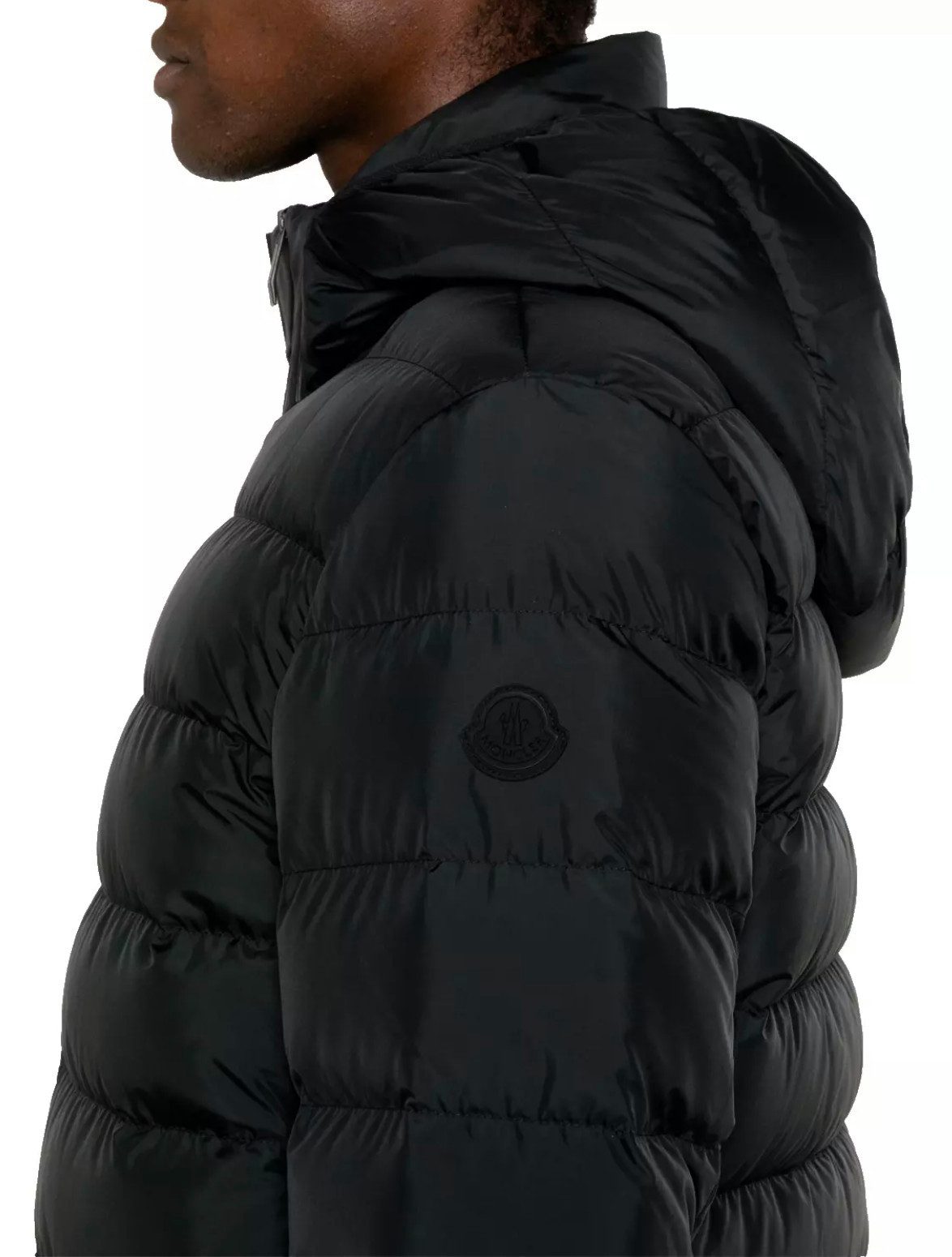 MONCLER Daunenjacke Bomber Jacke mit Abnehmbare Kapuze Mikroweichem Nylon-Technique, Zwei-Wege-Reißverschluss
