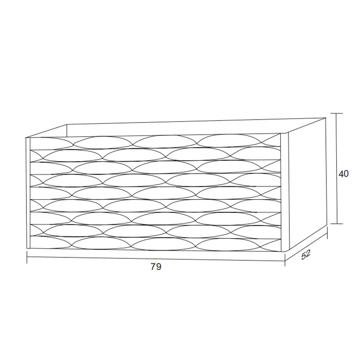 Belvit Waschbeckenschrank BV-US3637-1 (1-St) BELVIT ARGENA Waschtischunterschrank 80cm 1 Schublade Grifflos – Bild 5 von 5