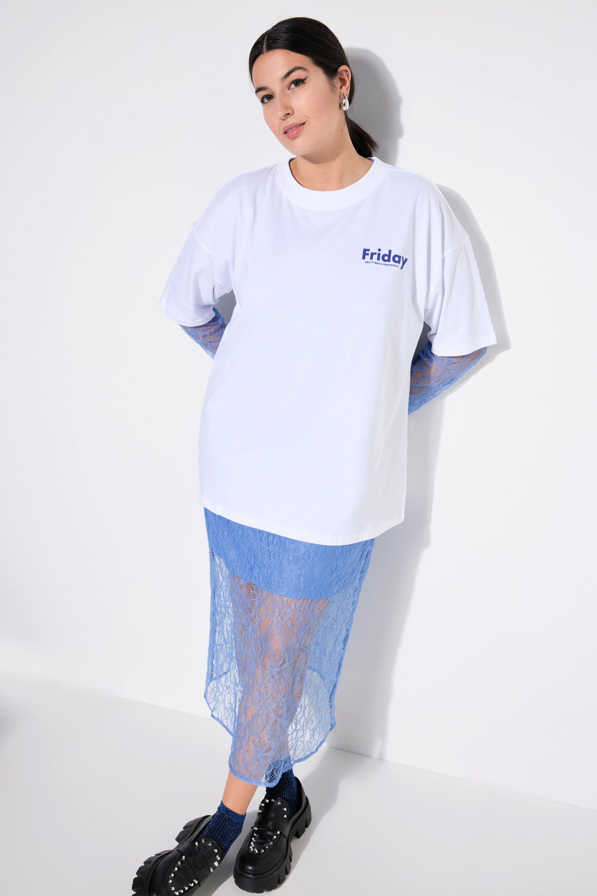 Studio Untold T-Shirt Men-Shirt oversized Rückenprint Halbarm