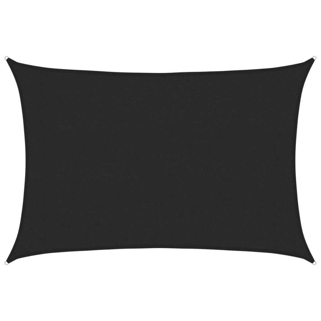Sonnensegel Sonnensegel 160 g/m² Schwarz 3x4,5 m HDPE