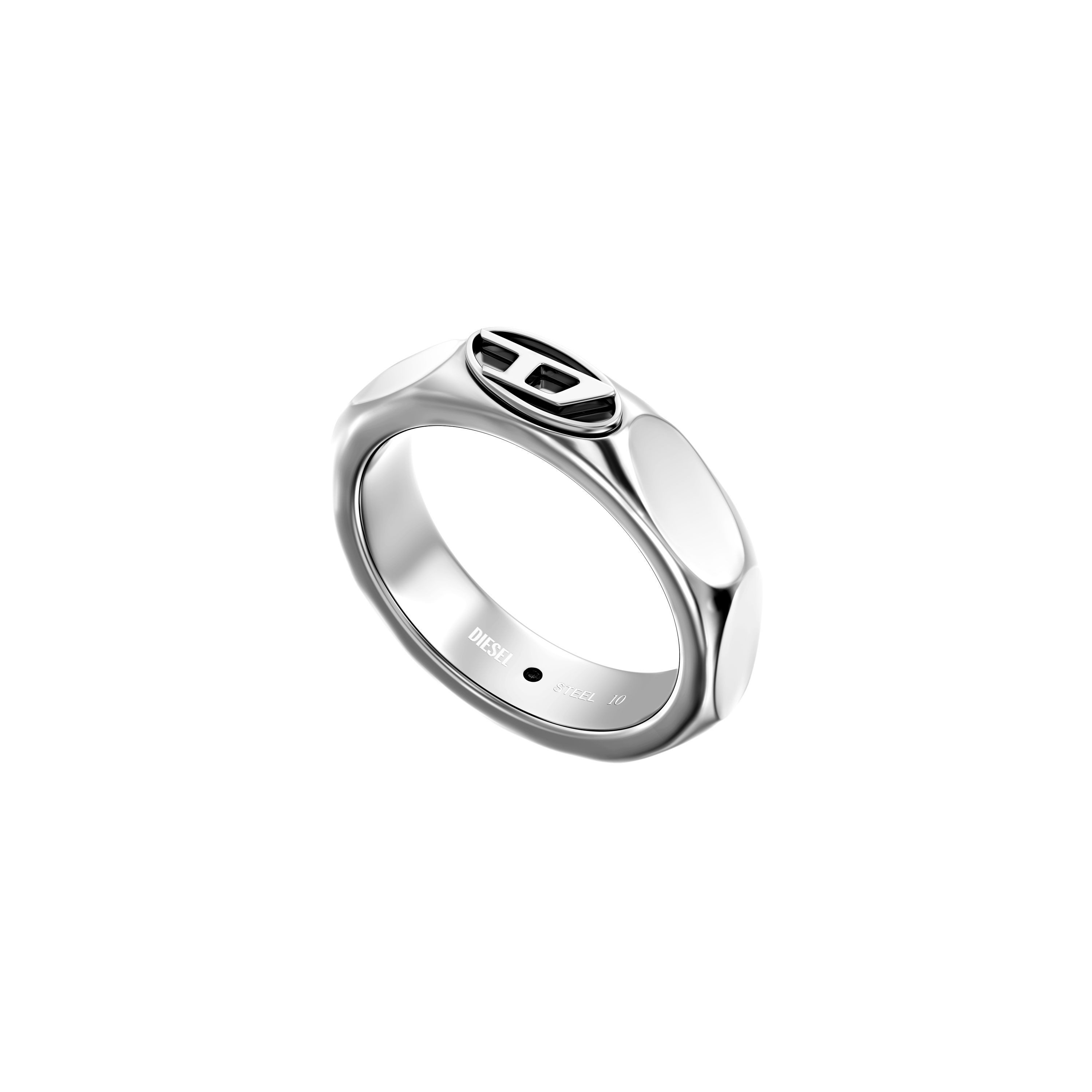 Diesel Fingerring Schmuck Geschenk Edelstahl Ring Oval D Logo