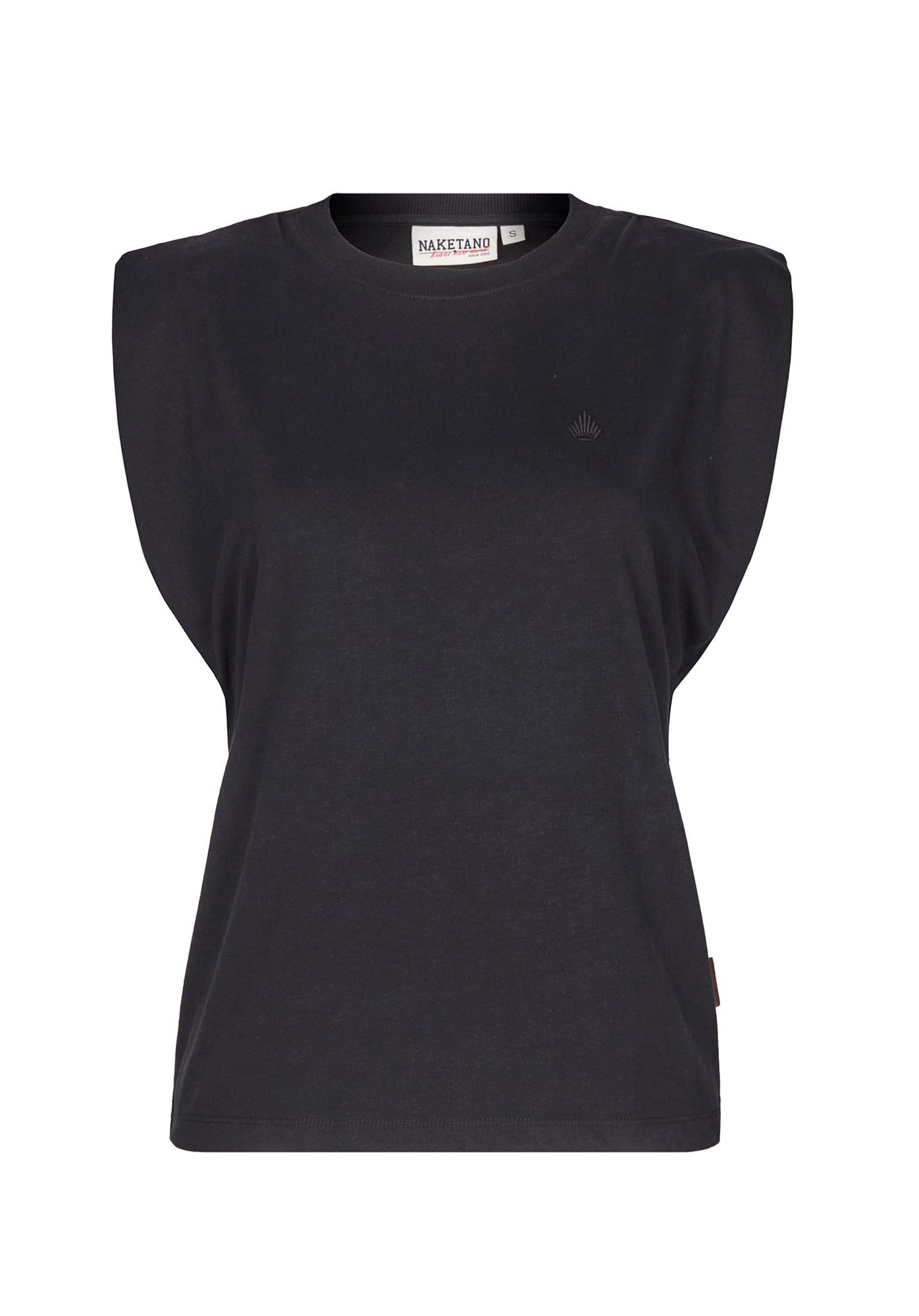 naketano T-Shirt Baumwolle ärmellos Rundhals Streetwear Basic Sommershirt luftig (1-tlg) weich, bequem, casual, vegan, unifarben, locker, Alltag, atmungsaktiv