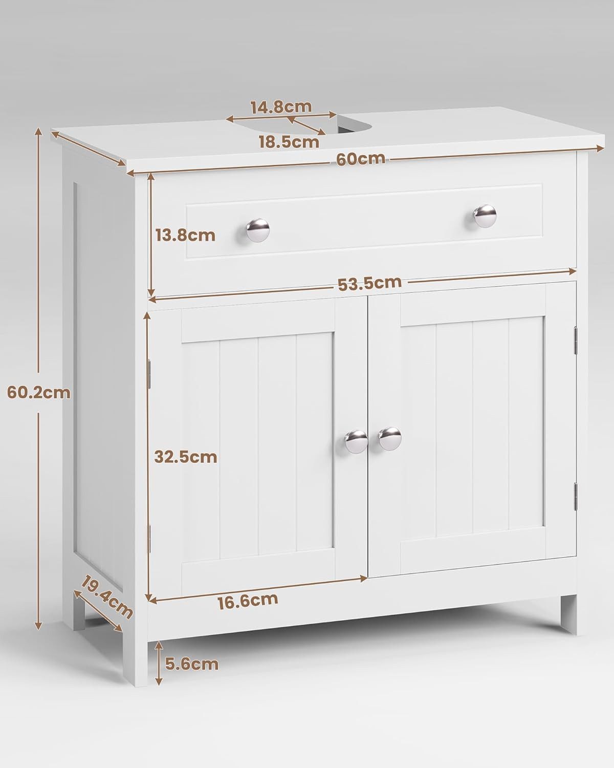 MSMASK Waschbeckenunterschrank mit Unterschrank 2 Türen günstig online kaufen
