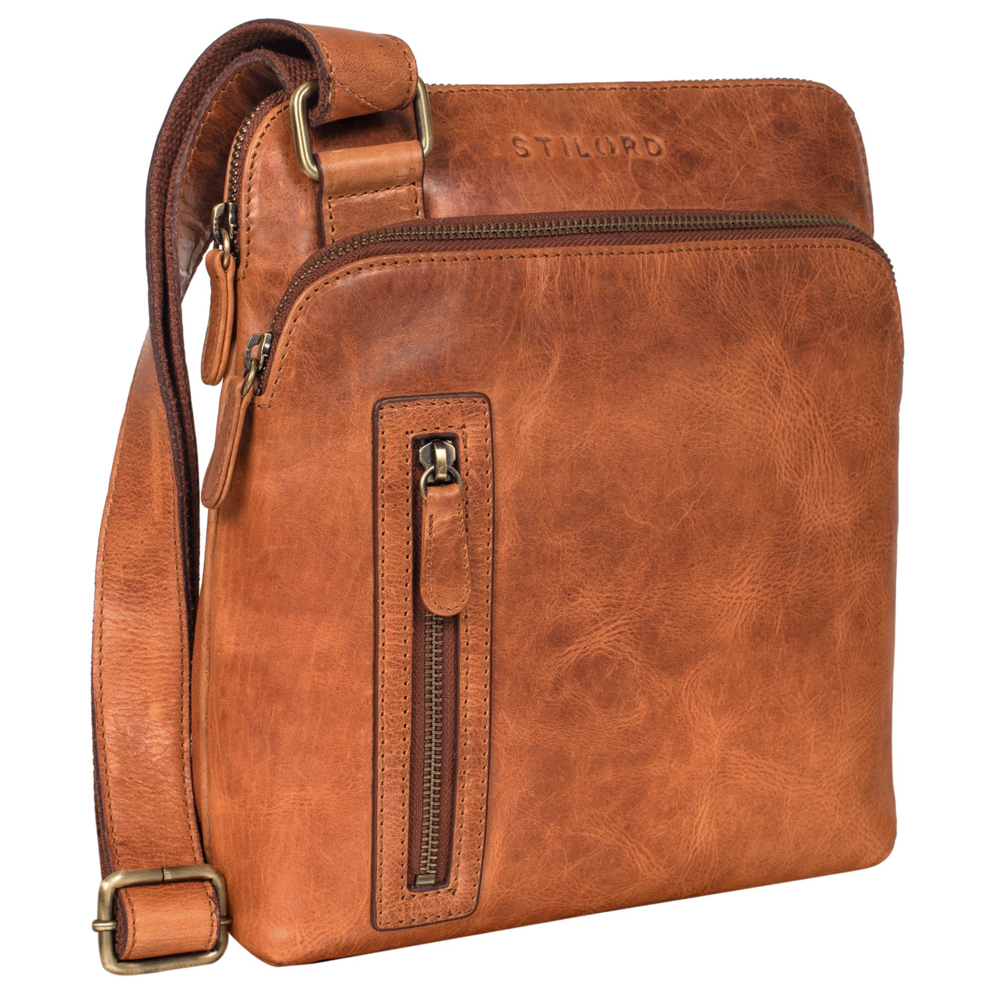 Schultertasche "Heike" Leder Umhängetasche Vintage