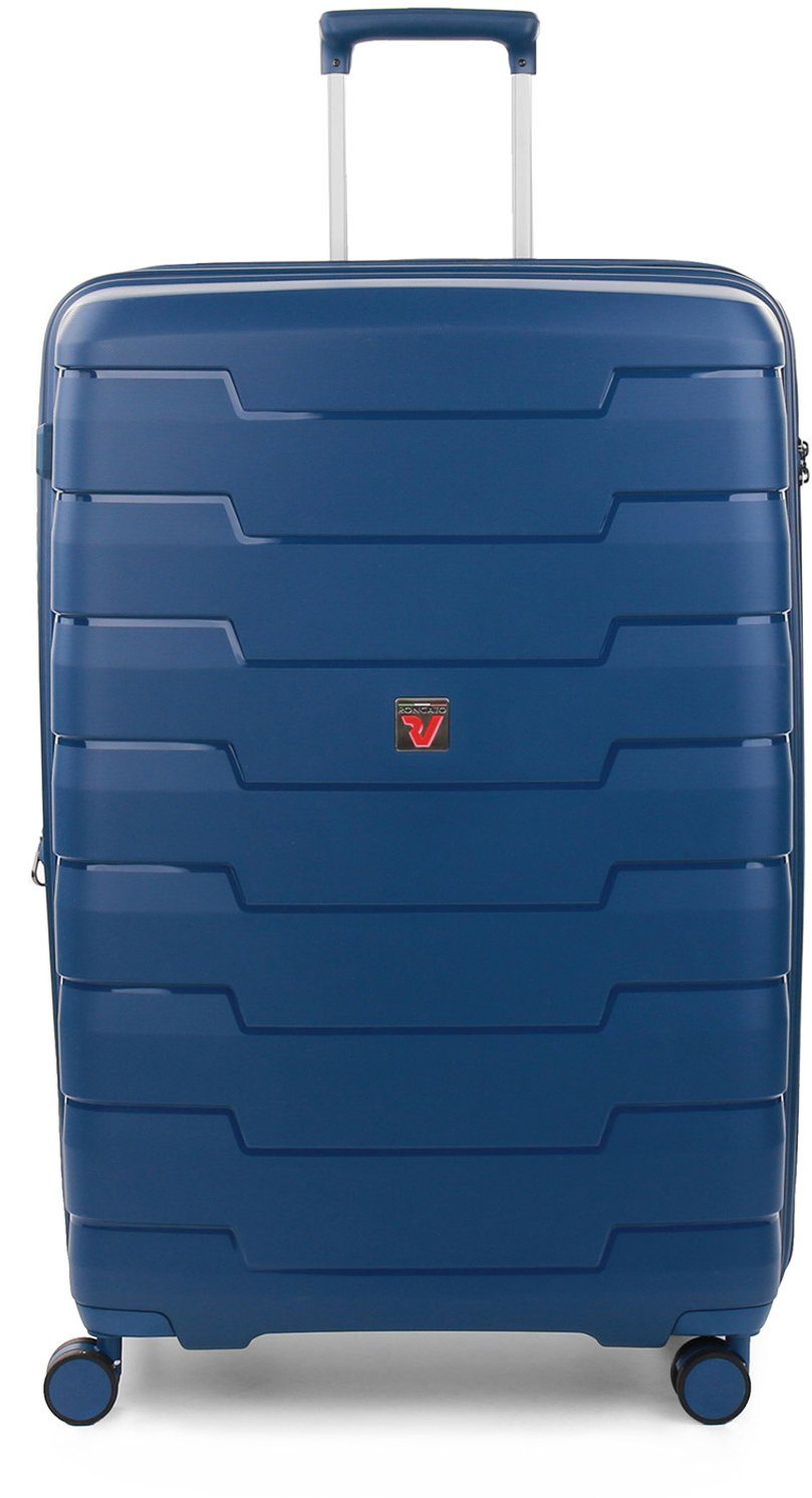 RONCATO Hartschalen-Trolley blau 4 79 cm, Skyline, mit Volumenerweiterung Rollen
