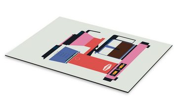 Posterlounge Alu-Dibond-Druck Bo Lundberg, Pastel Coffe Maker, Bar Modern Illustration