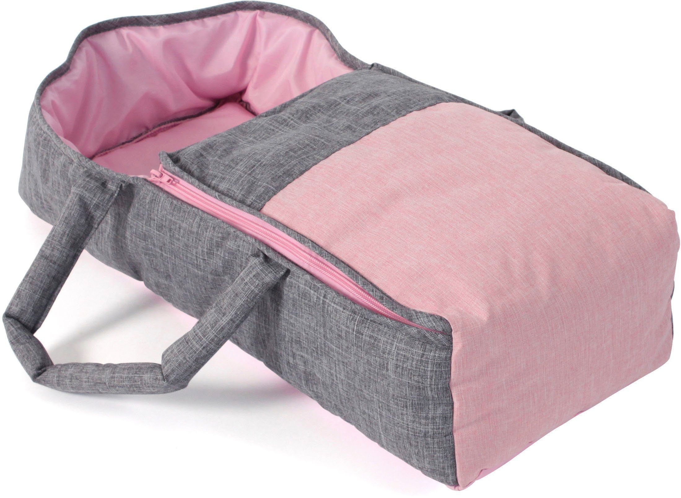 CHIC2000 Kombi-Puppenwagen Jara, Melange Rosa, zusammenklappbar