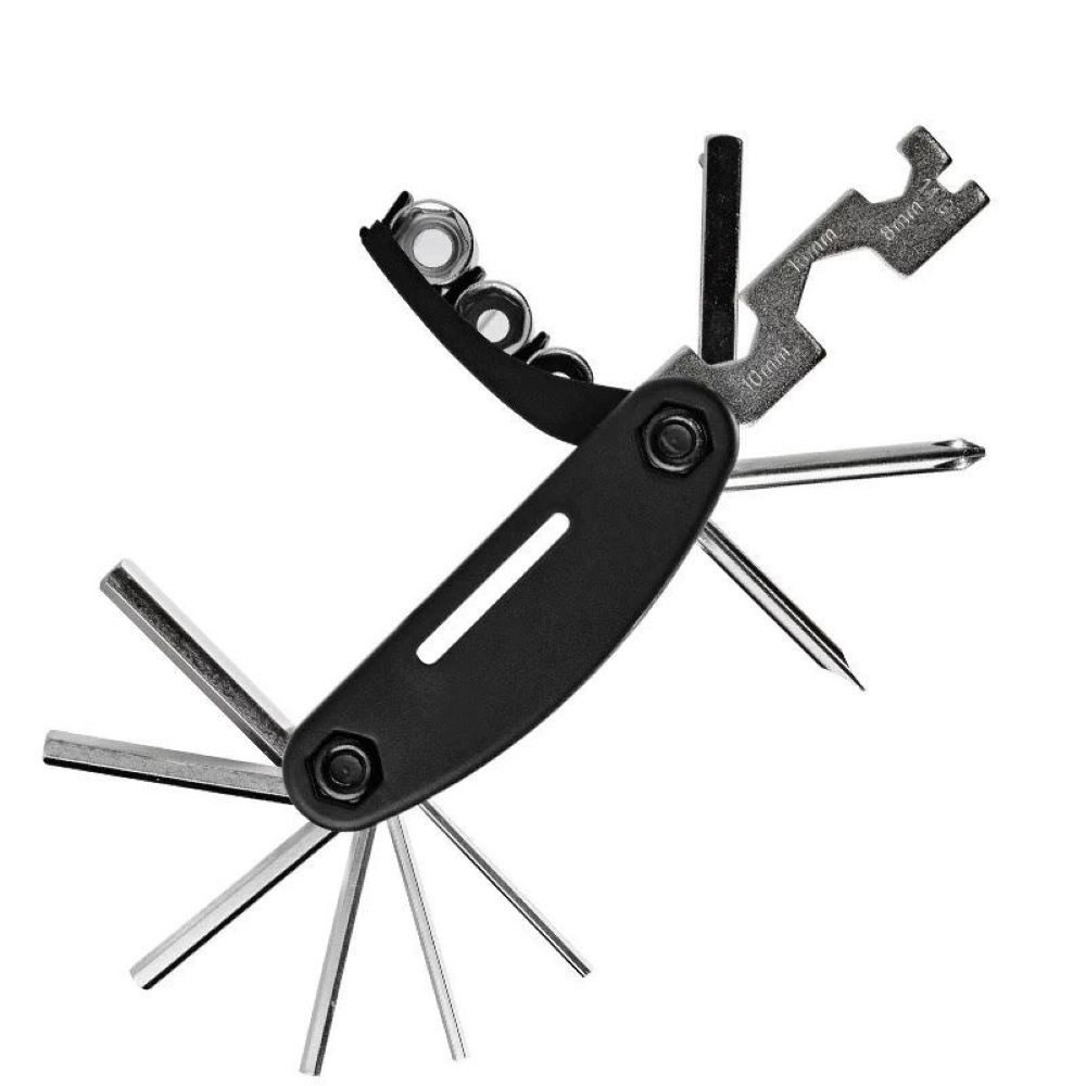 ROCKBROS Multitool GJ1601, (Einzelgerät, 1x Multitool), 16 Funktionen in 1 Tool, kompakt & robust