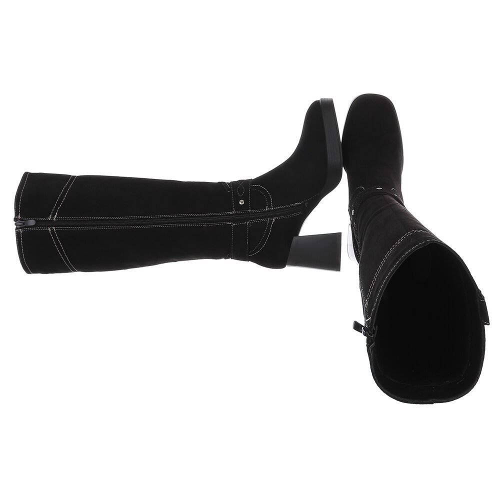 Ital-Design Eleganter Damen-Stiefel mit Blockabsatz und günstig online kaufen