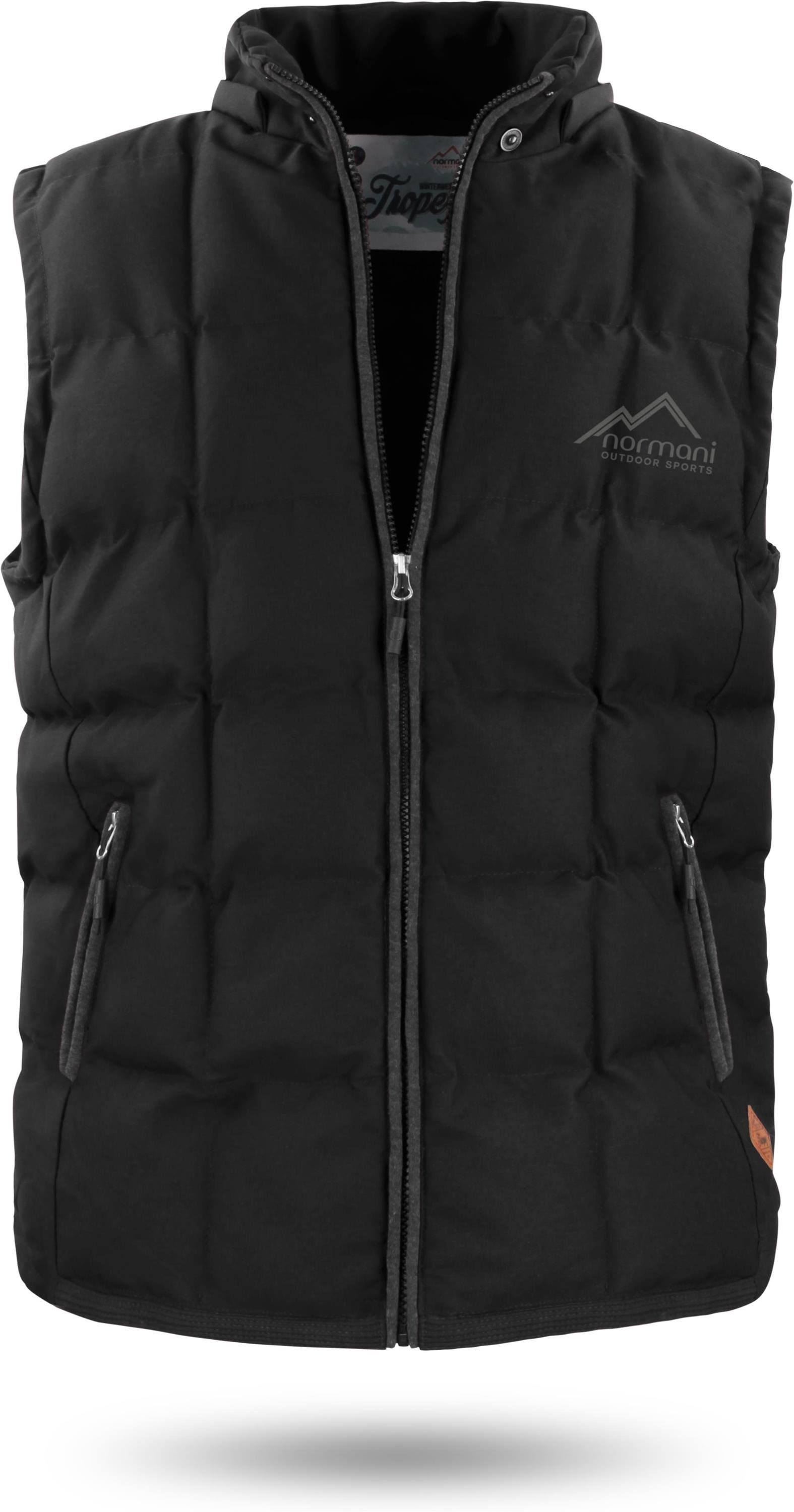 normani Steppweste Herren Winter-Steppweste Tropez Wattierte Winterweste – winddichte Outdoor Weste mit Kapuze