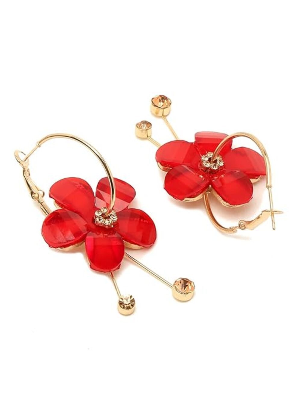 YouBella Ohrring-Set Florale Tropfenohrringe Goldplattiert für Damen (Set, Perfekt für besondere Anlässe und Bürokleidung), Modischer Kunstschmuck