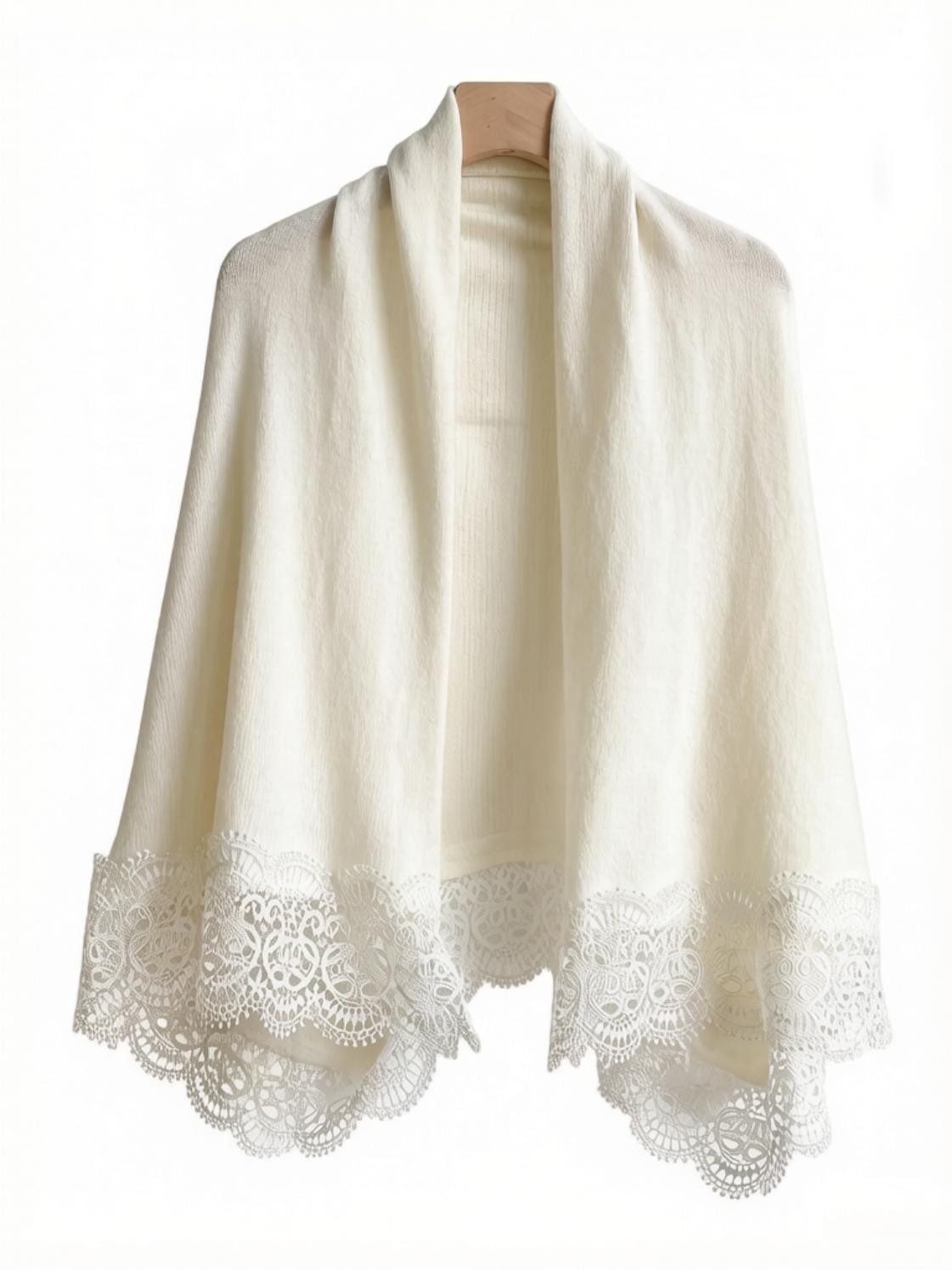 nsihing Strickjacke Große- Elegantes Spitzen-Tuch,für Hochzeiten, Dates und Pendeln