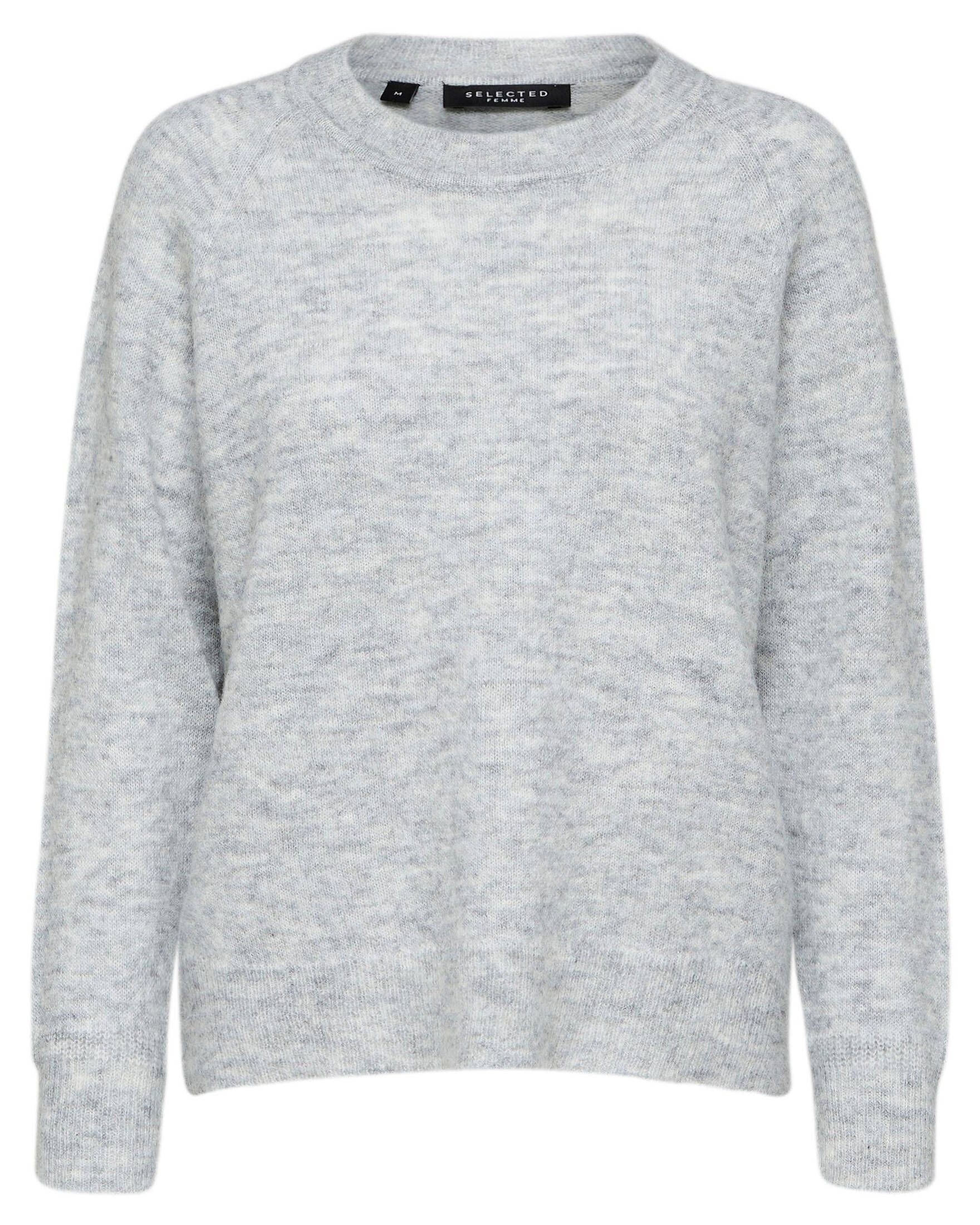 SELECTED FEMME Strickpullover Strick Pullover SLFLULU Wollpullover Rundhals Sweater (1-tlg) 3855 in Lila