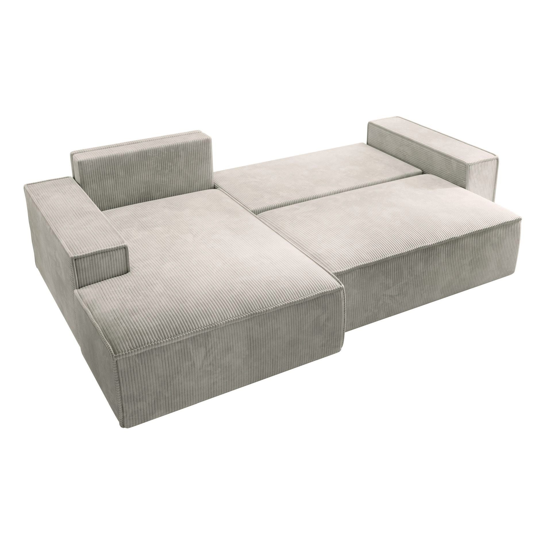 Selsey Ecksofa FARESE NEW, mit Schlaffunktion, Bettkasten und tierfreundlichem Cordbezug, 267 cm
