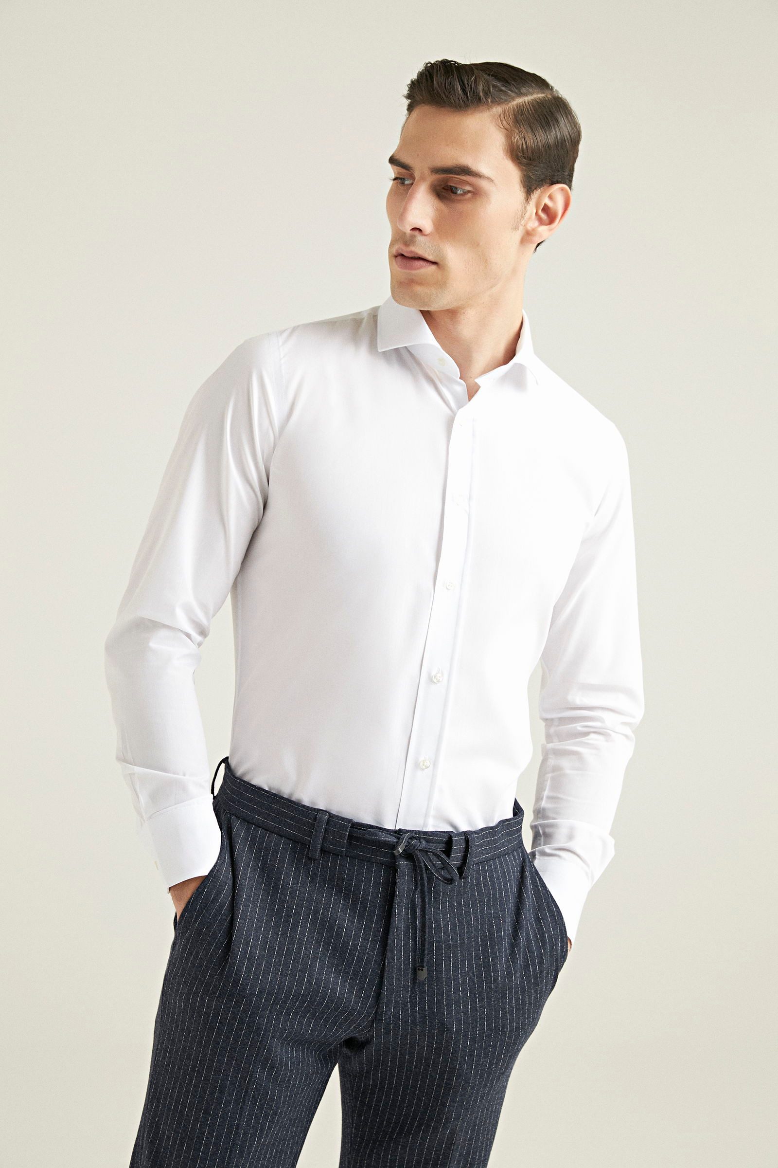 Langarmhemd DS Damat Schwarzes Slim Fit Nano Care Hemd