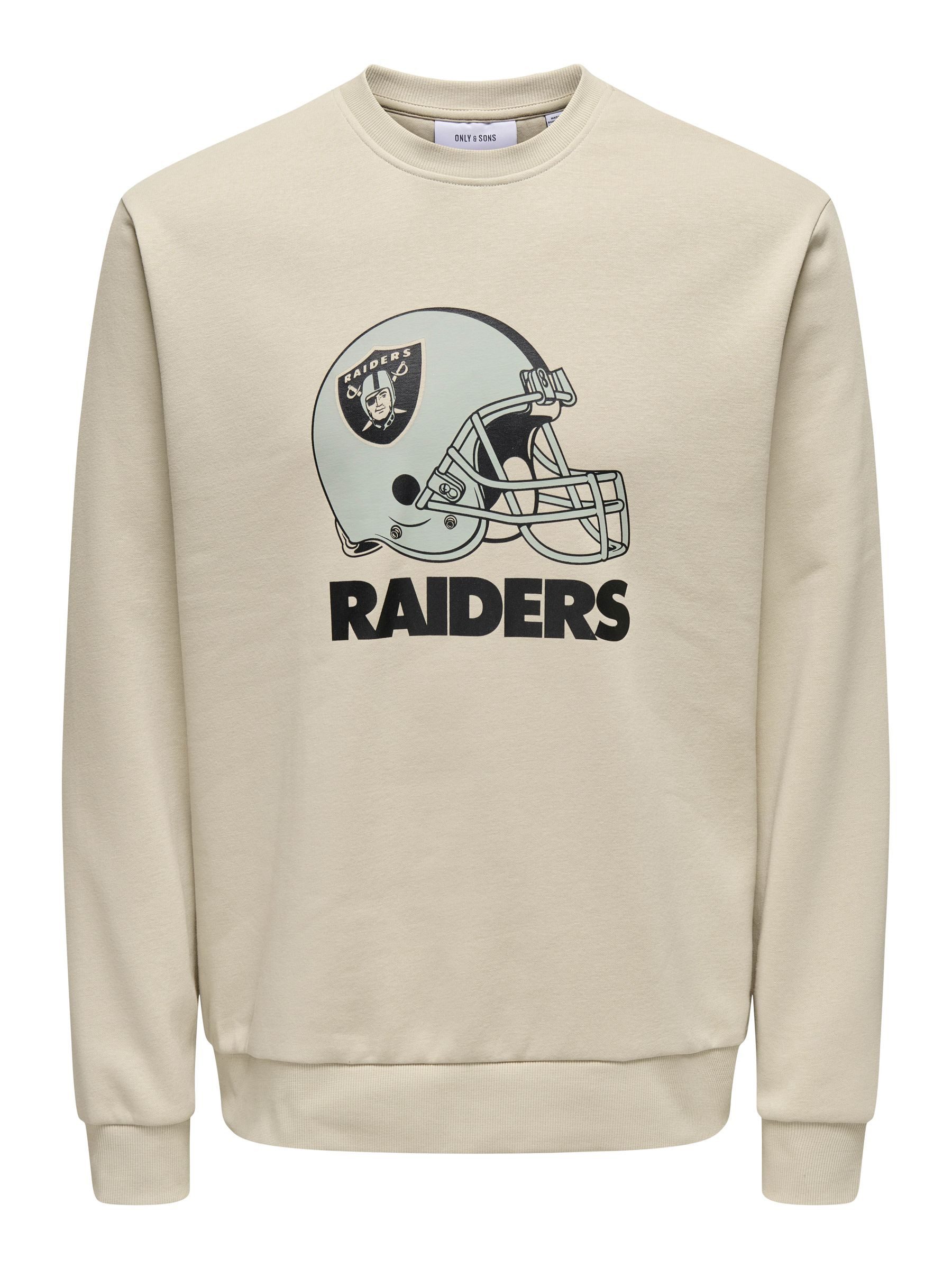 ONLY & SONS Sweatshirt Rundhals Eagles / Raiders NFL Weiches Langarm ONSFOOTBALL REG CREW SWEAT