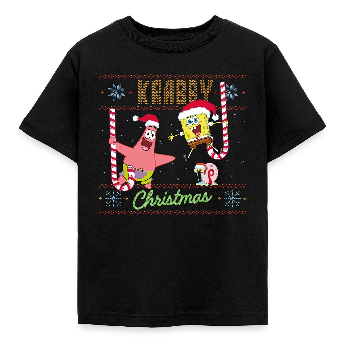 T-Shirt SpongeBob Schwammkopf Krabby Ugly Christmas Kinder T-Shirt
