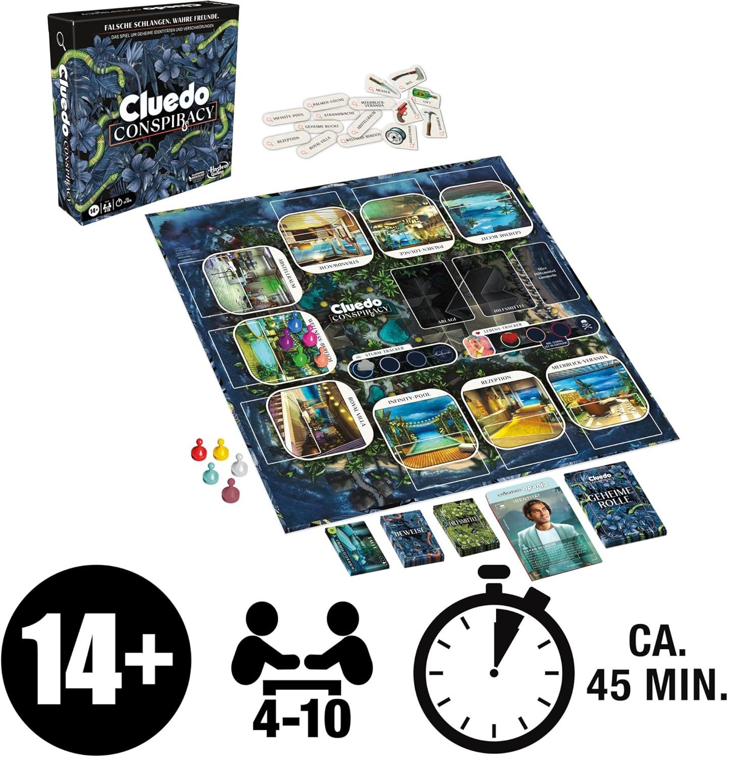 Hasbro Spiel Hasbro F6418100 Gaming - Cluedo Conspiracy Brettspiel
