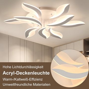 WILGOON Deckenleuchte 30W Stern Deckenlampe LED Deckenleuchte Wohnzimmer Lampe Ø67cm, LED fest integriert, Moderne Lampen Schlafzimmer Dimmbar mit Fernbedienung