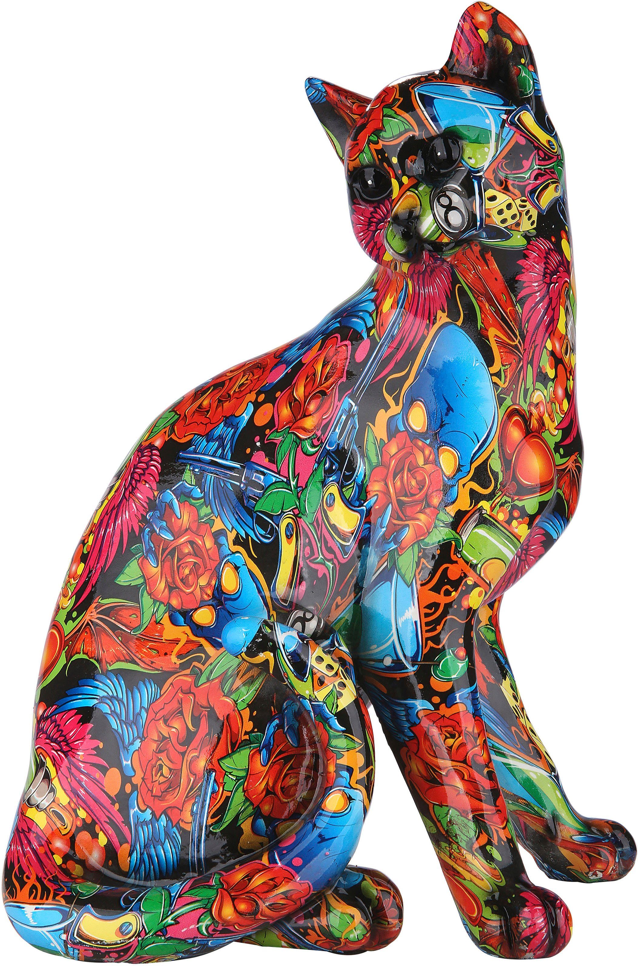 GILDE Dekofigur Figur Pop Katze Tierfigur, Dekoobjekt, B.23cm (1 Höhe Wohnzimmer, 29 H.29cm cm, St), Art Maße: x x