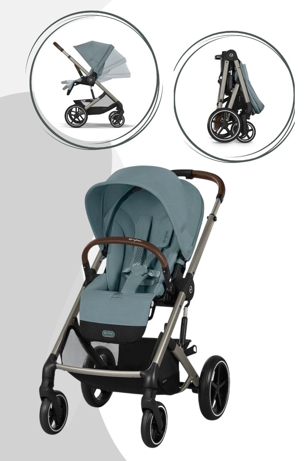 Cybex Kinder-Buggy Balios S Lux Kinderwagen - Kollektion 2025/2026, Mit Sitzeinheit und Einkaufskorb (10 kg), ab Geburt - 4 Jahre (22 kg)