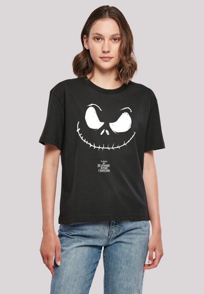 F4NT4STIC T-Shirt Disney Nightmare Before Christmas Jack Face Premium  Qualität, Disney Nightmare Before Christmas Jack Face