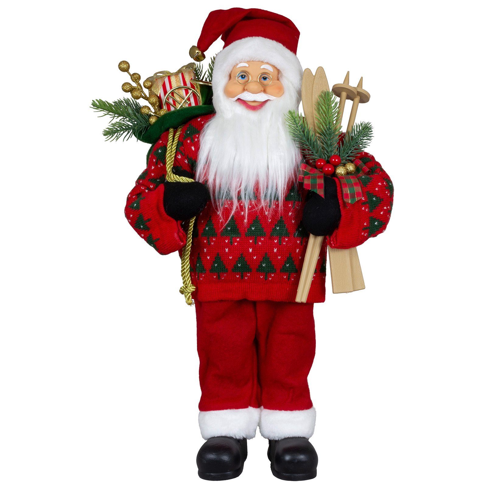 25 Weihnachtsballons – 30,5 Cm, 5 Motive (Weihnachtsmann, Tannenbaum, Elch), Rot, Grün, Weiß