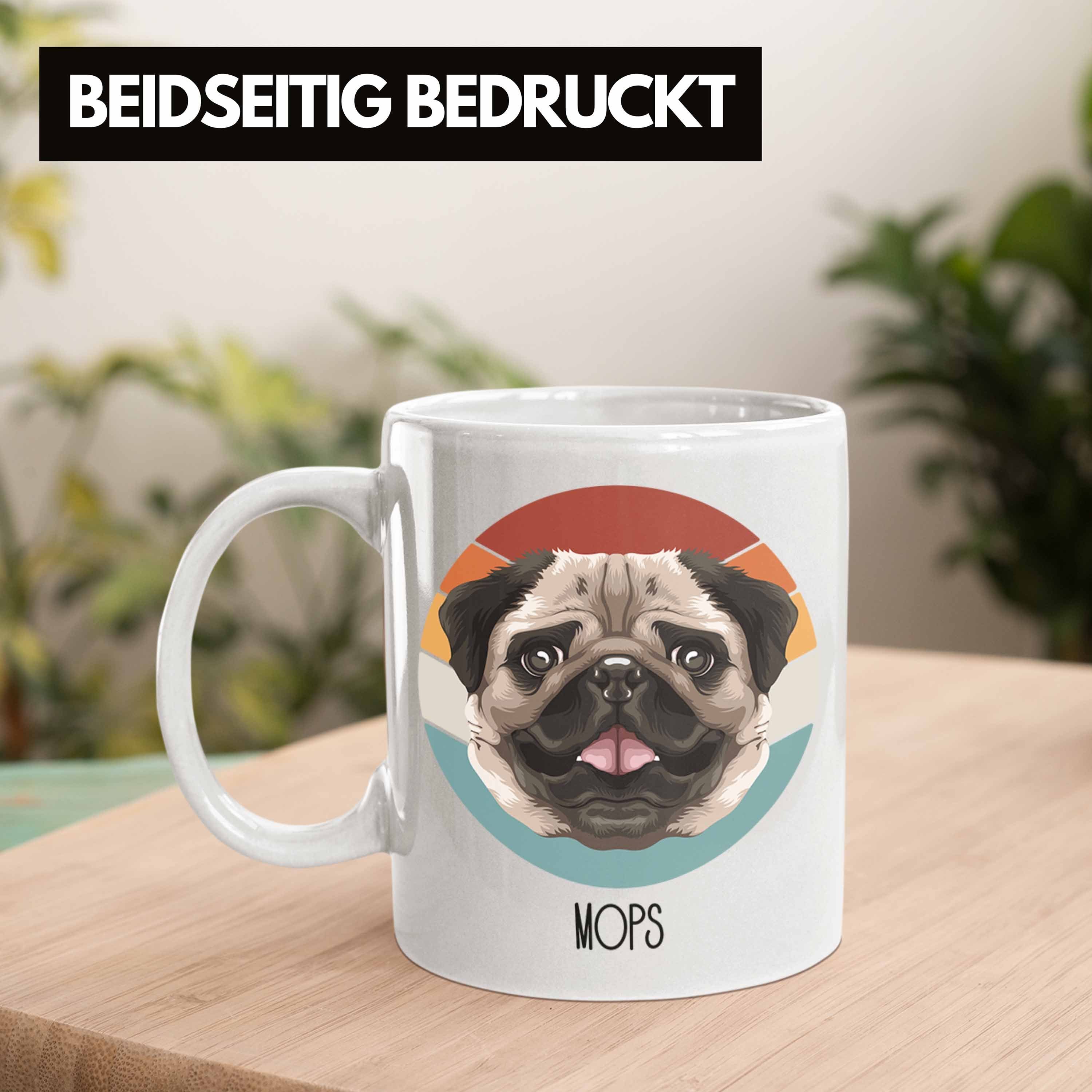 Pa Tasse Geschenk Mops Geschenkidee Mops Spruch Mama Weiss Trendation Lustiger Besitzer Tasse