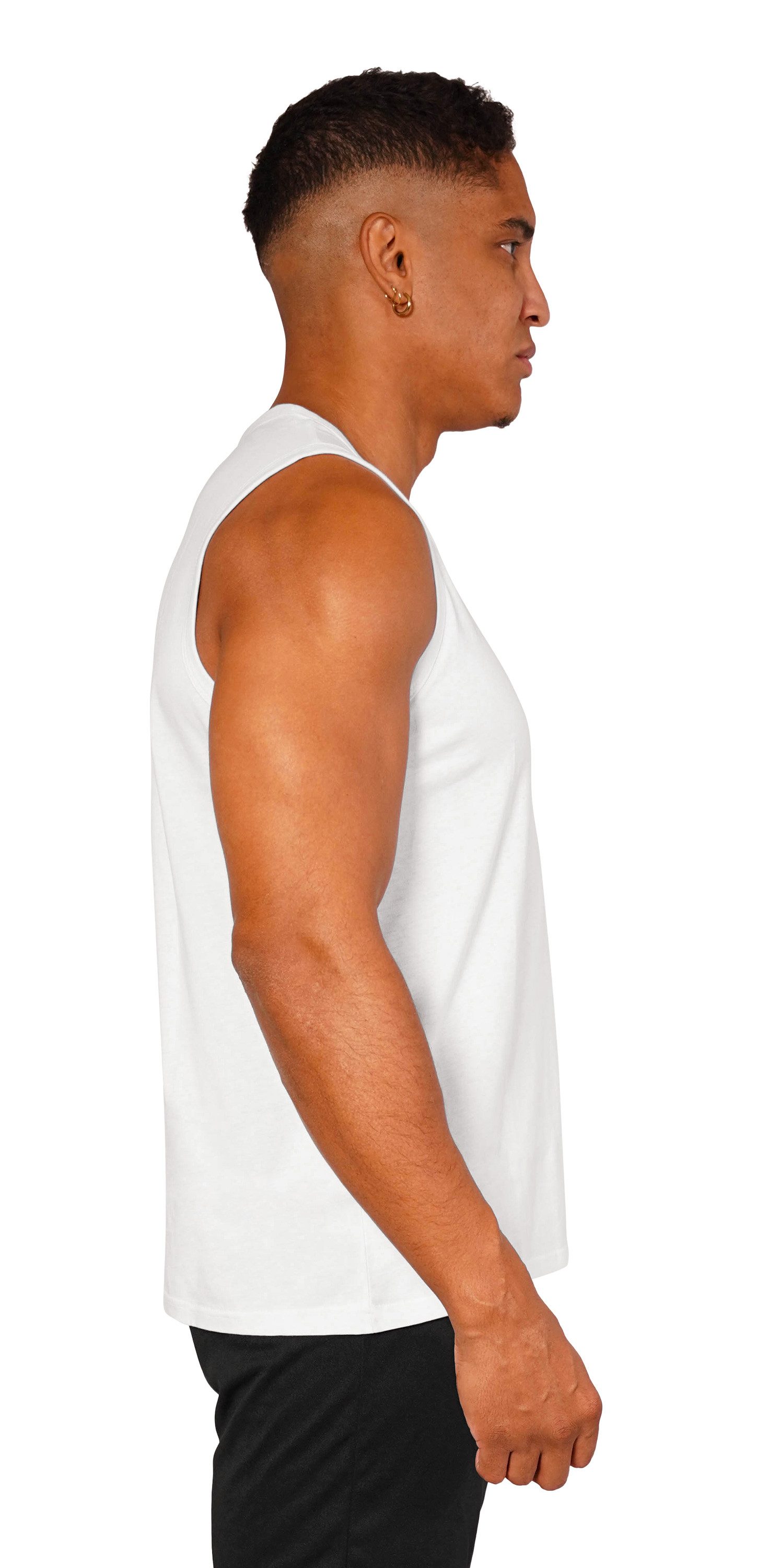 Stark Soul® Tanktop Tank Top Herren, Ärmelloses Sommer Shirt, aus reiner Baumwolle Single Jersey