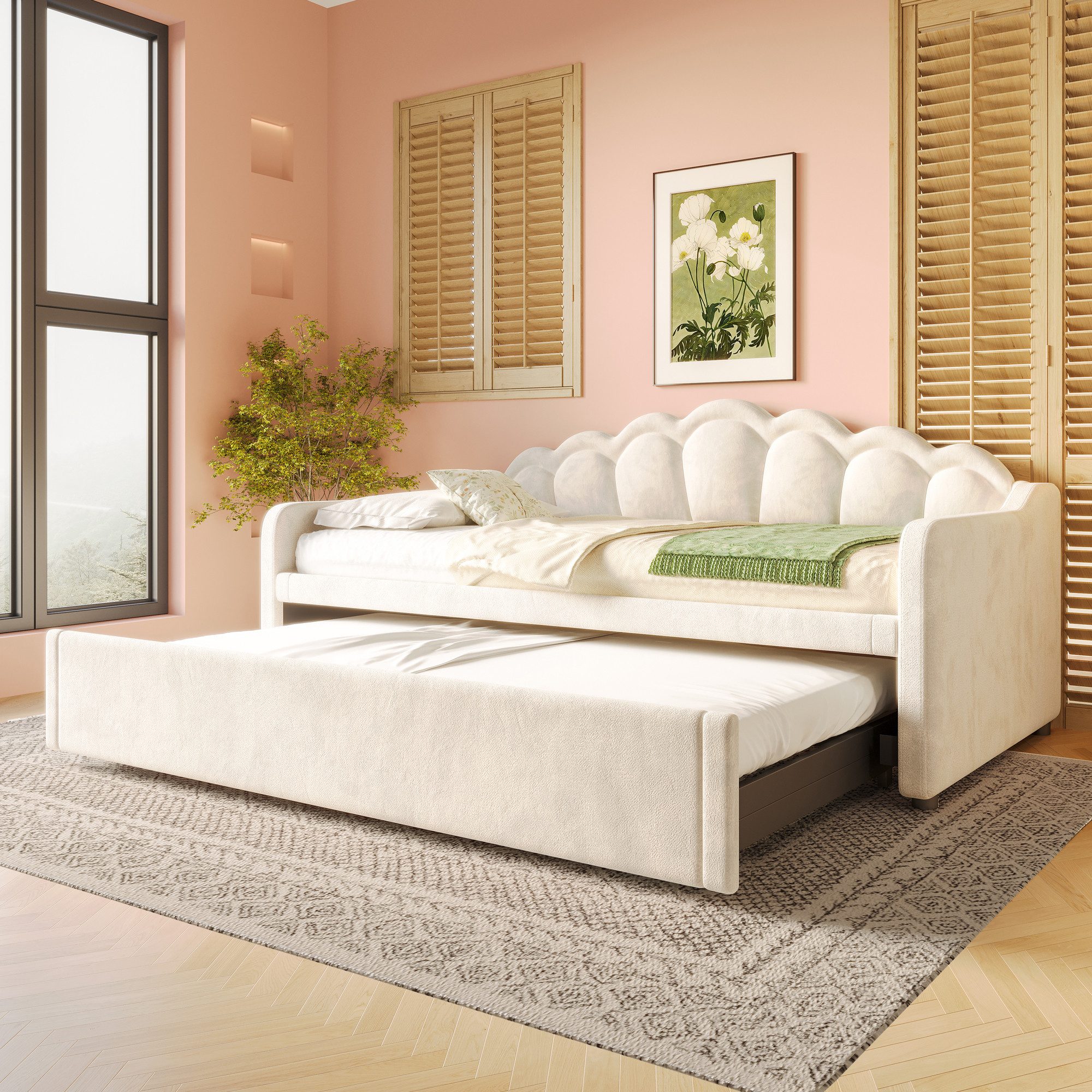Merax Daybett 90x200cm/180x200cm Tagesbett mit Ausziehbett günstig online kaufen