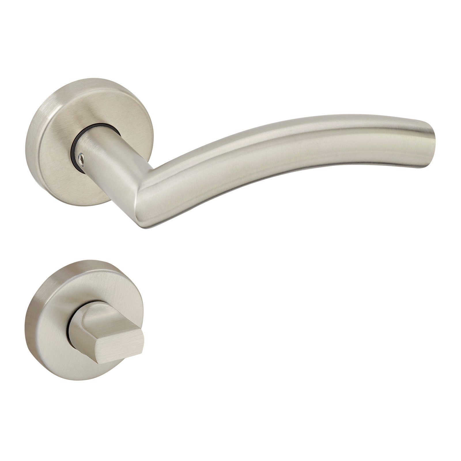 SO-TECH® Drückergarnitur Türdrücker EMIL Edelstahl gebürstet Rund Rosette, günstig online kaufen