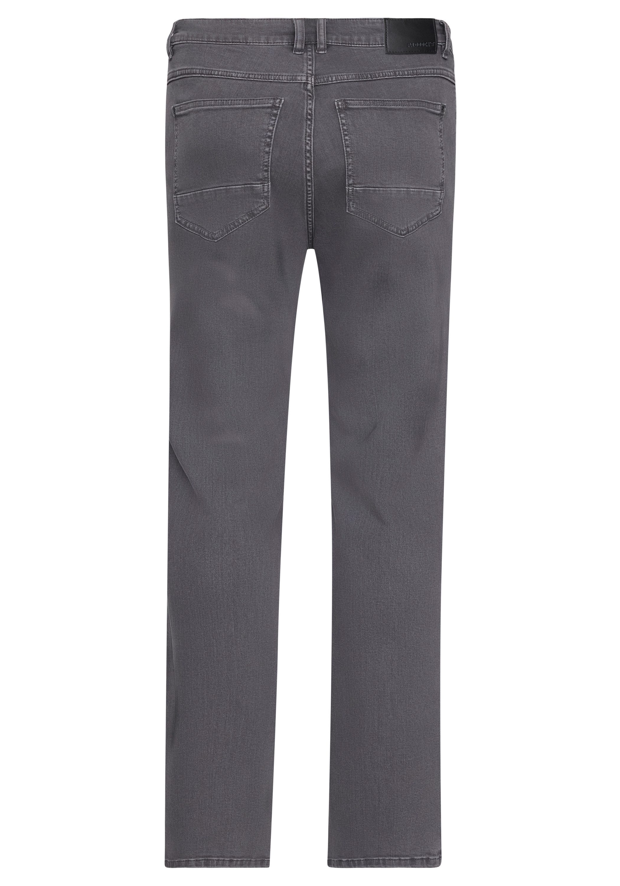 Paddock's Slim-fit-Jeans PIPE Graue Jeans mit Stretch