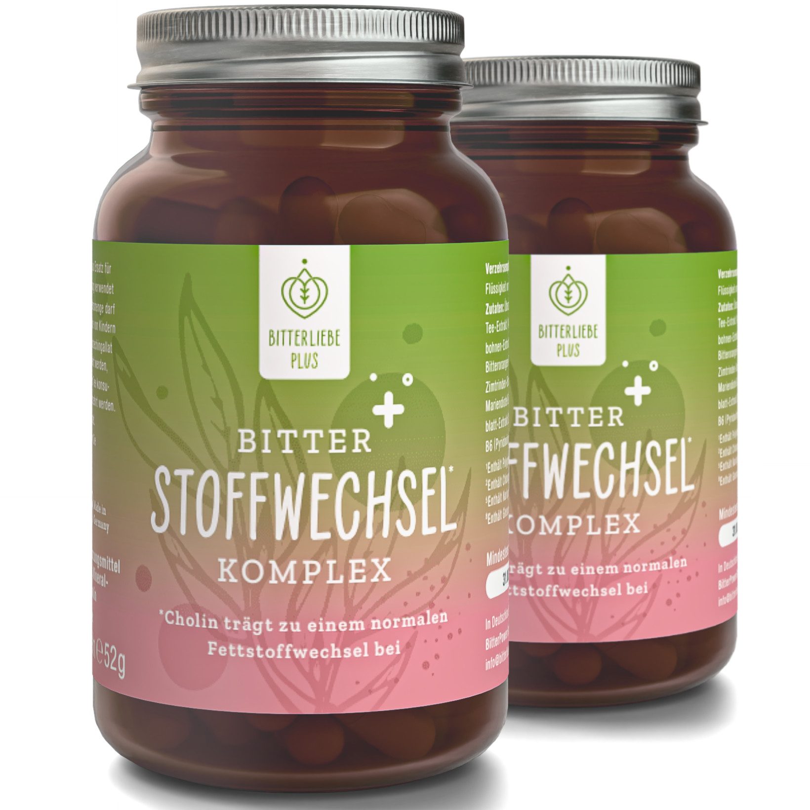 BitterLIebe - Stoffwechsel Komplex - Stoffwechselkur mit Cholin, Zink & Vitamine - Kapseln