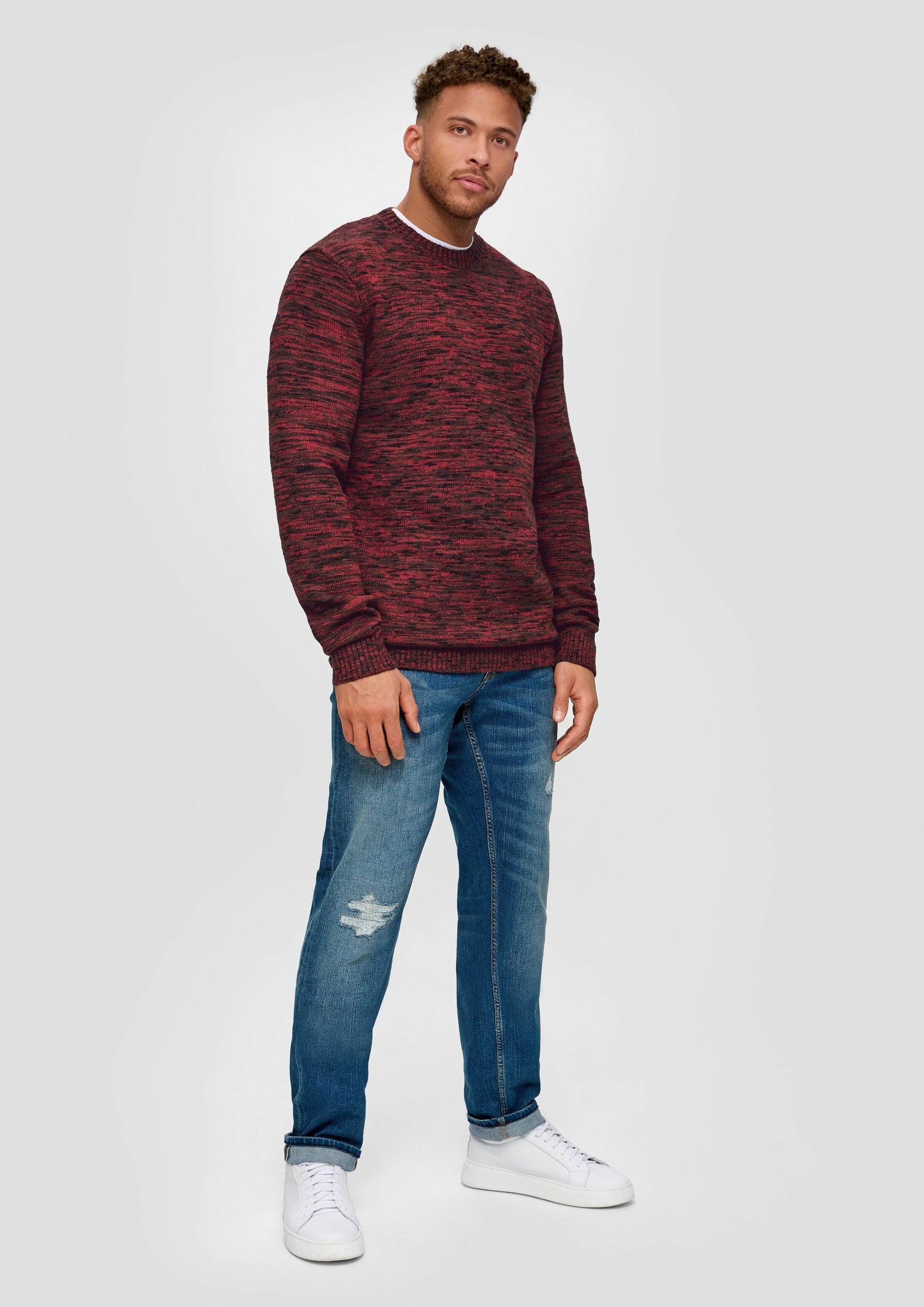 s.Oliver Longpullover Strickpullover Strickpullover mit Effektgarn