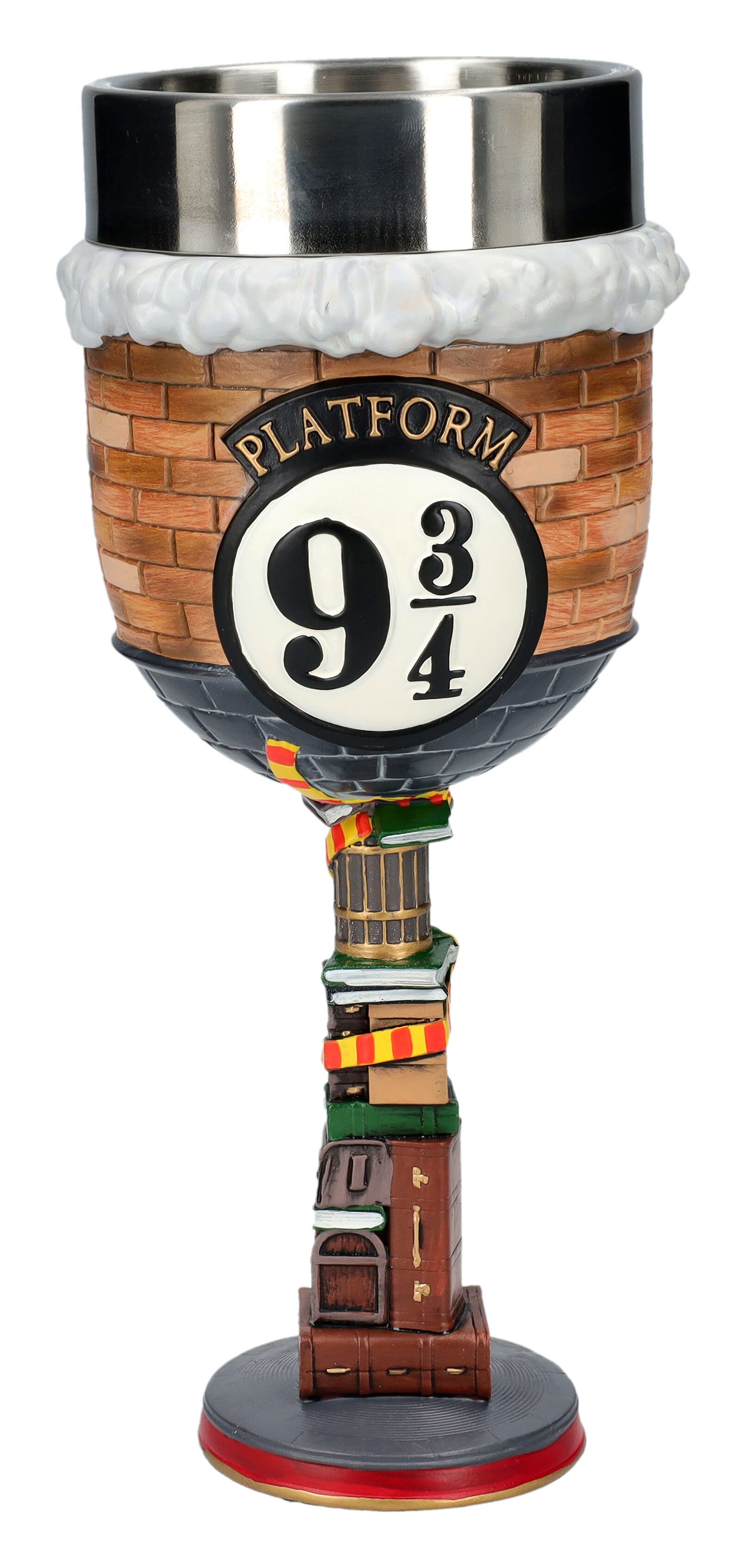 Figuren Shop GmbH Кружки Gleis 9 ¾ Kelch Harry Potter Deko 19 cm Sammler Weinkelch Dekoration, Kunststein (Polyresin), Edelstahl