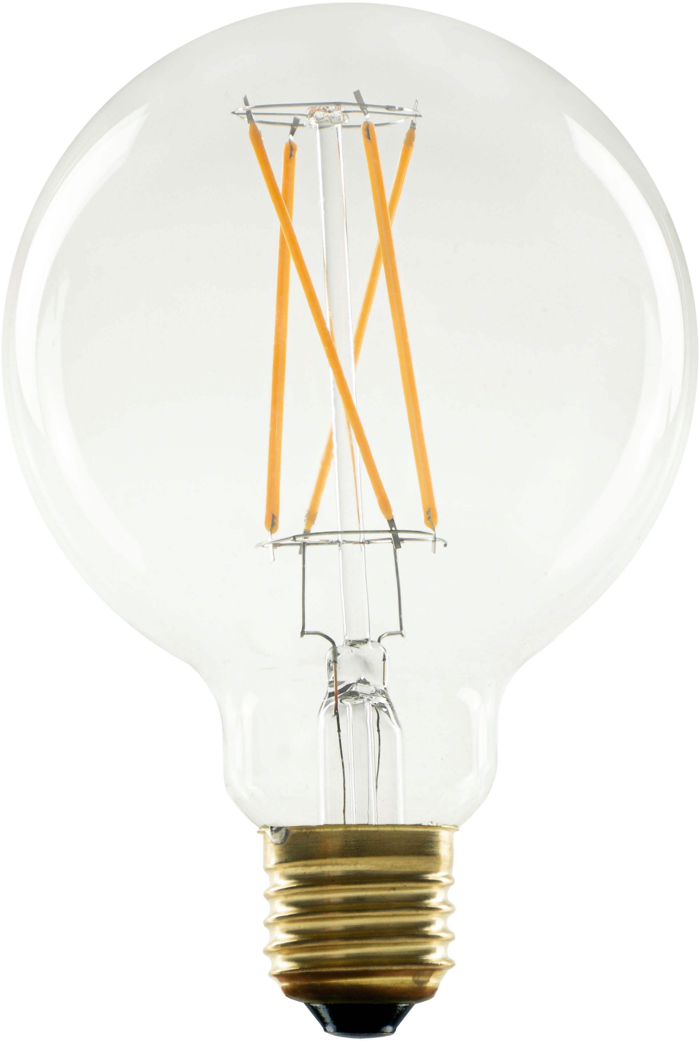 SEGULA LED-Leuchtmittel Vintage Line, E27, 1 St., Warmweiß, dimmbar, Globe 95 klar- scherbensicher, E27