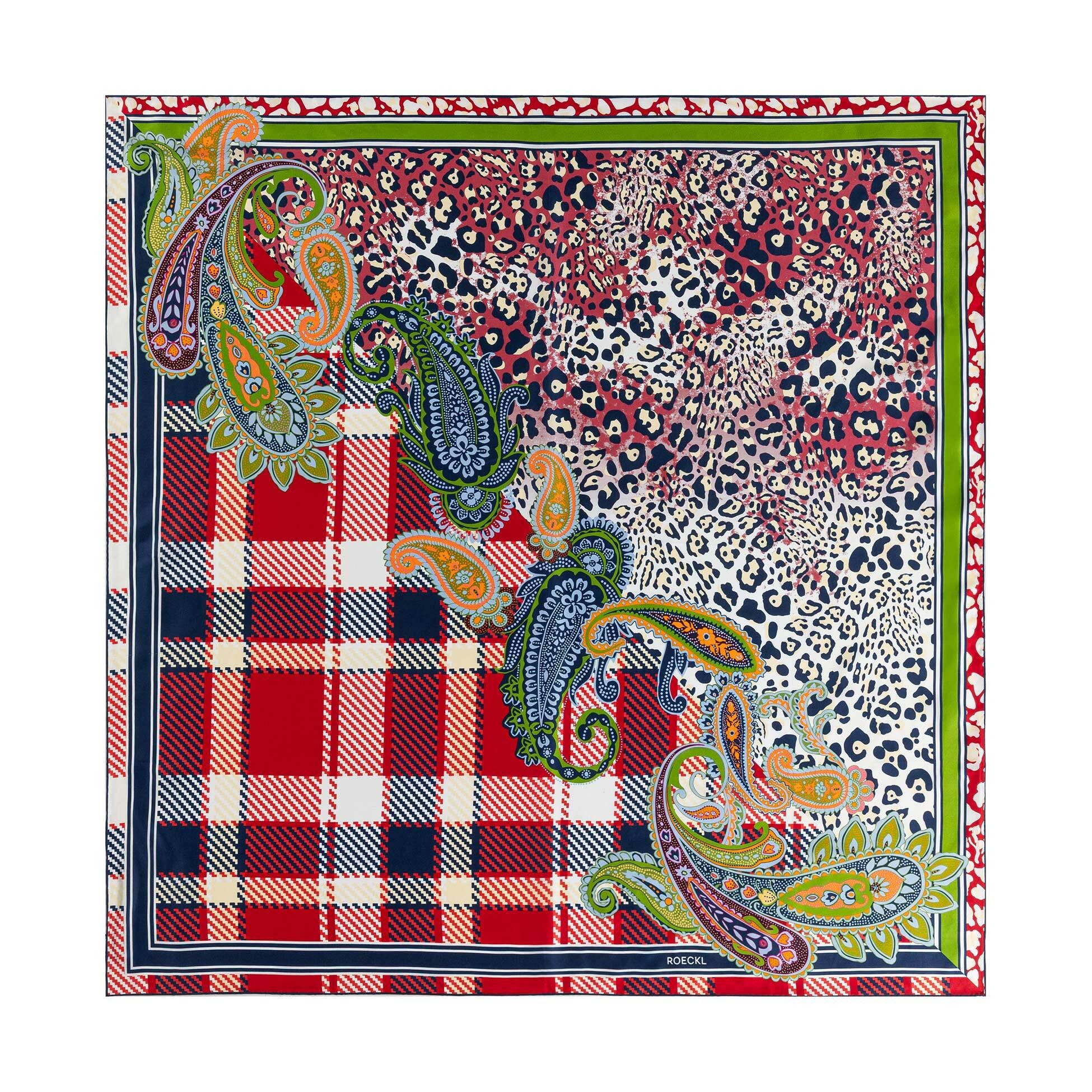 Roeckl Halstuch PATCHWORK LEO, Patchworktuch mit Leomuster